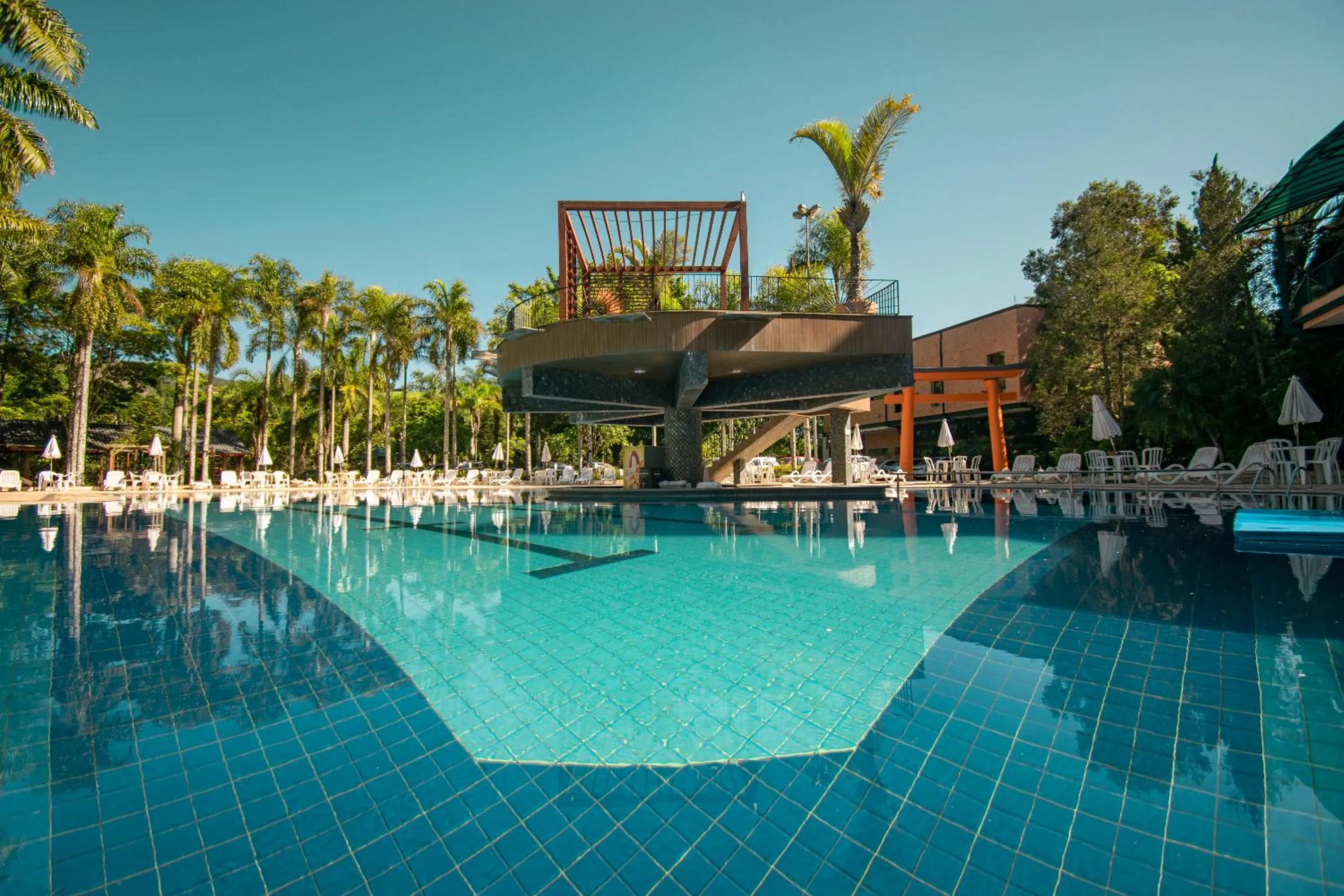 Pool view in Oscar Inn Eco Resort