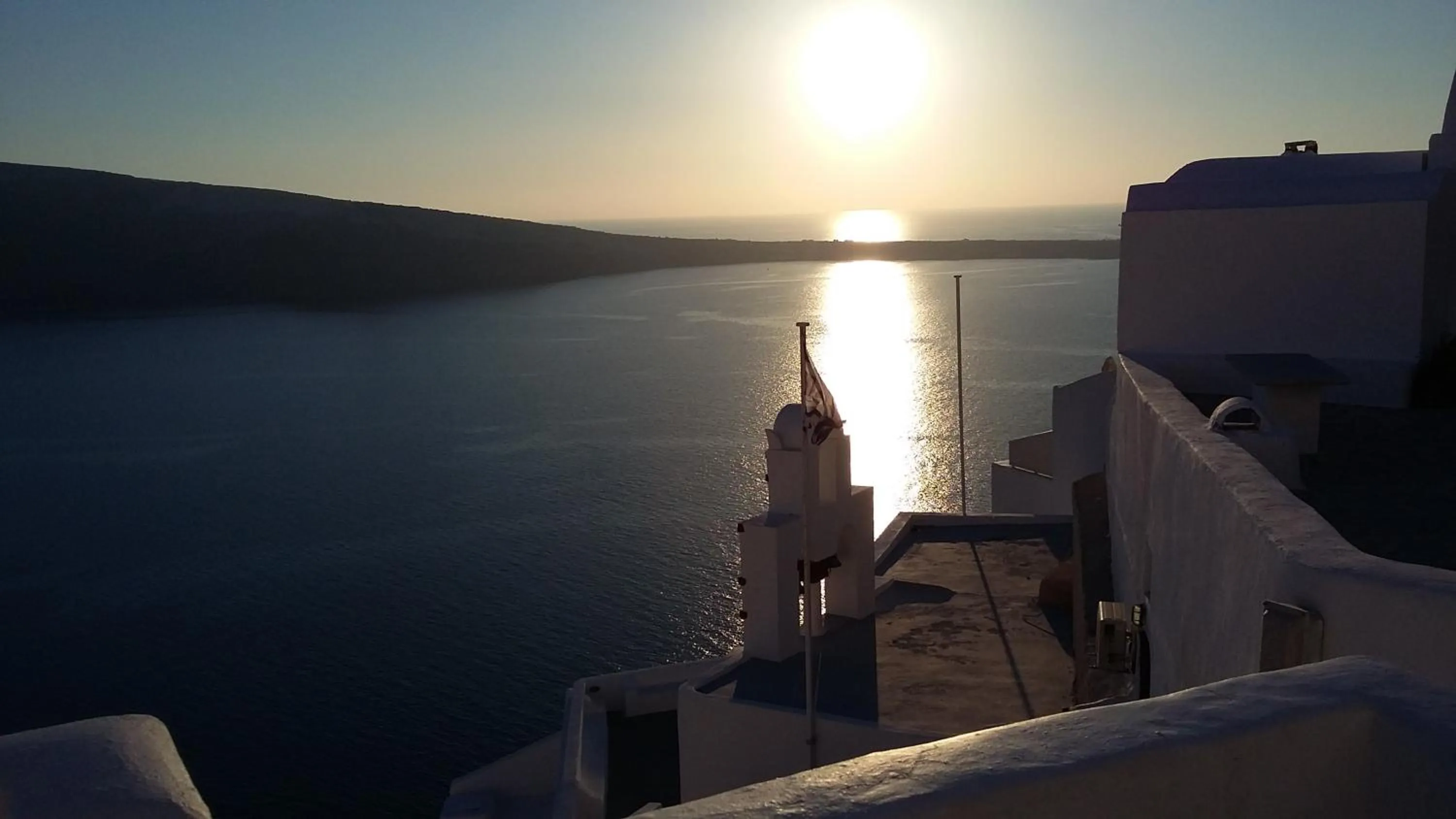 Sunset in Fotinos Houses