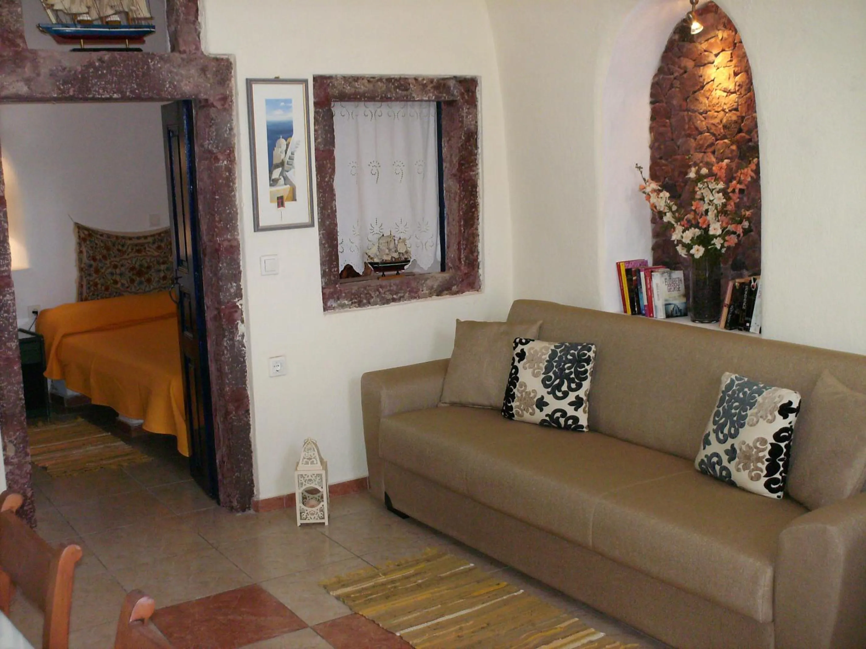 Seating area in Fotinos Houses