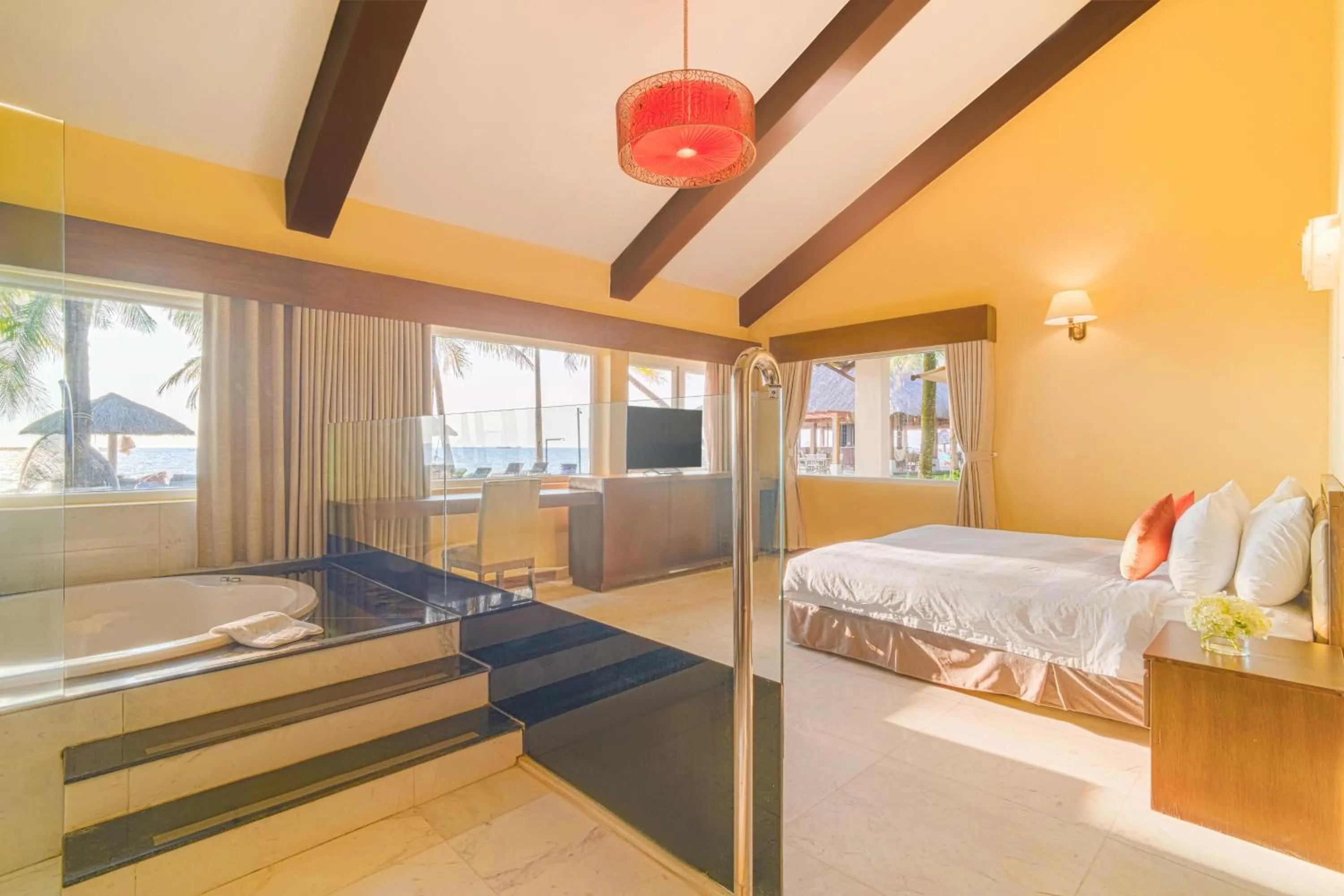 Bed in Famiana Resort & Spa - Breakfast is served as Brunch 6AM30 to 1PM