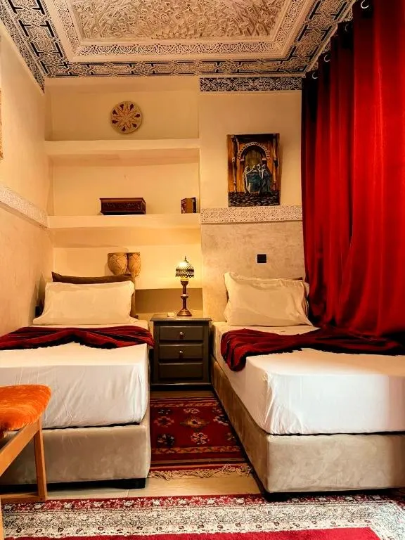 Bed in Riad Lalla Marrakech