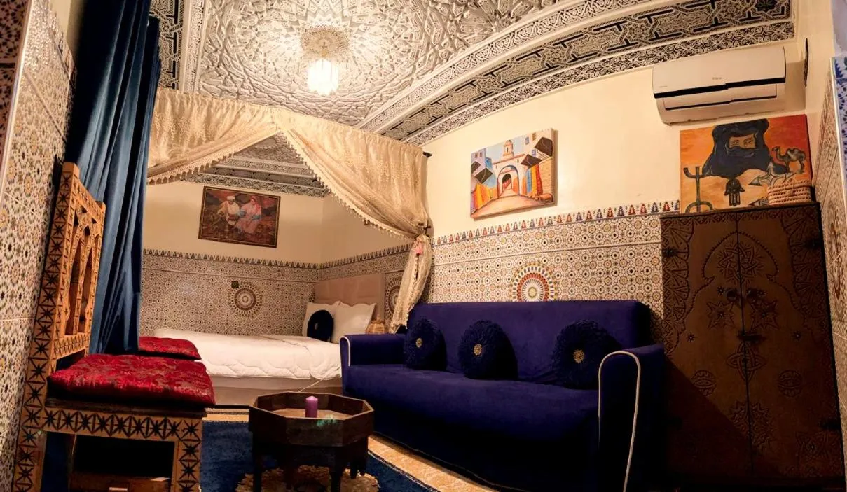 Bed in Riad Lalla Marrakech