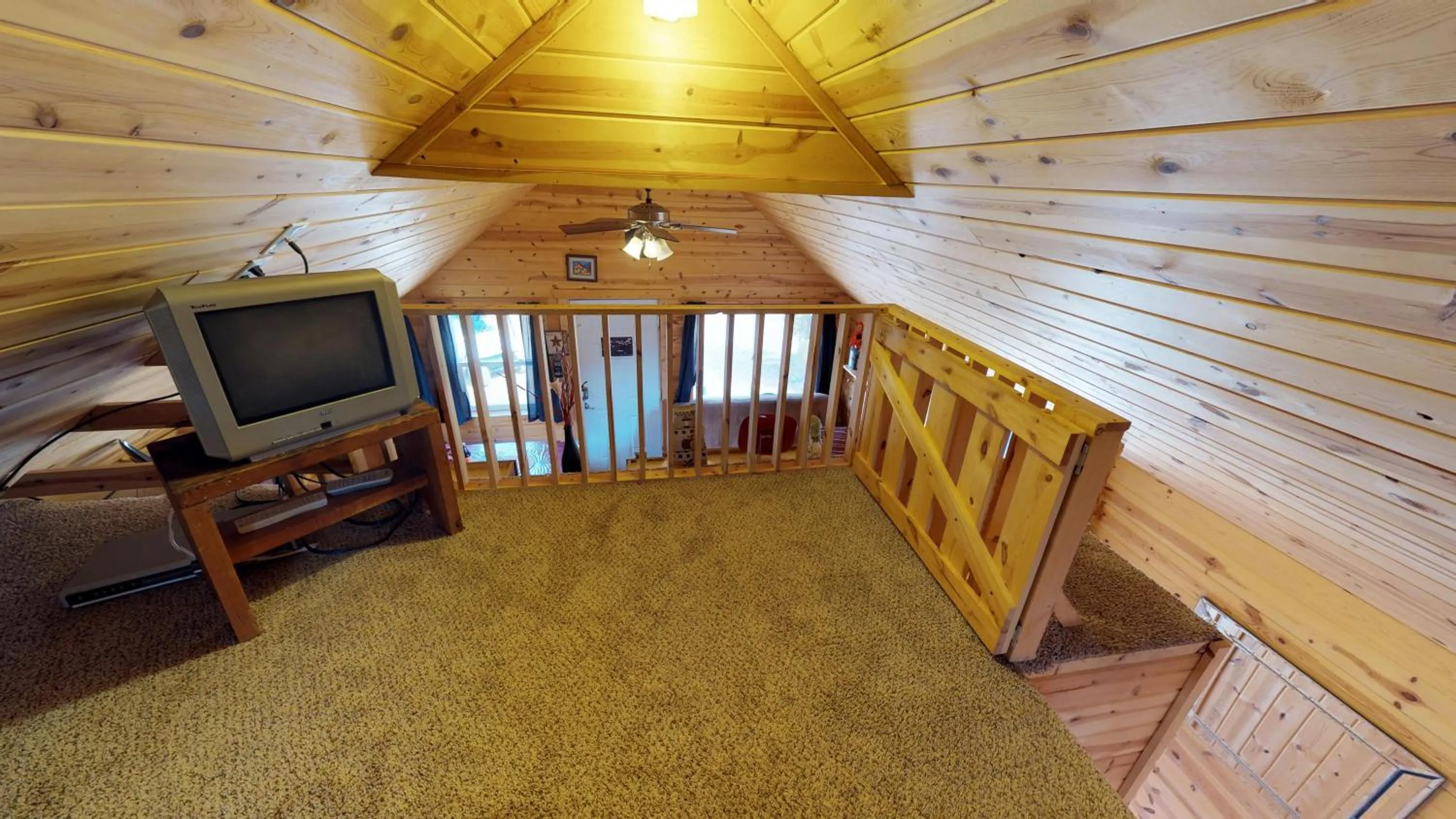 Bedroom in White Pine Cabin by Canyonlands Lodging