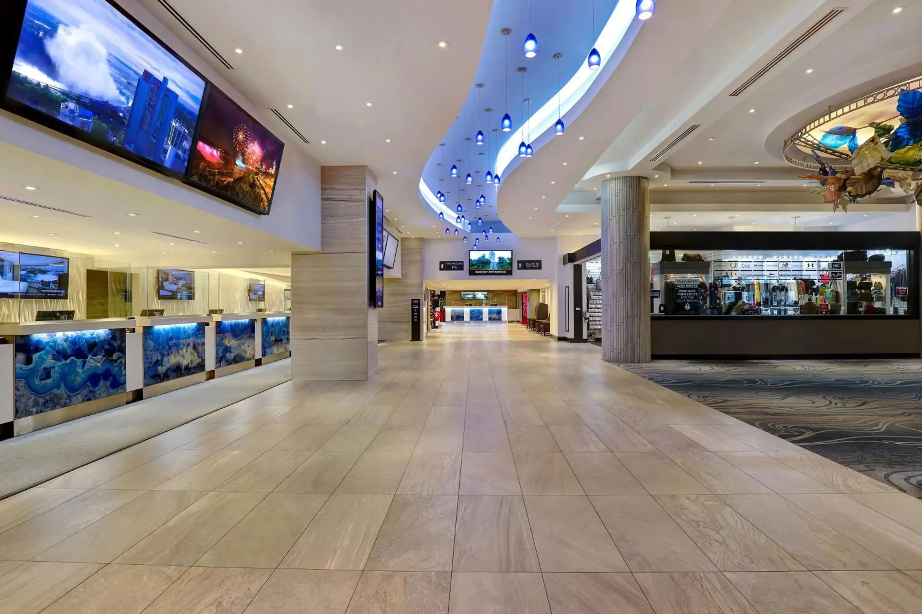 Lobby or reception in Embassy Suites by Hilton Niagara Falls/ Fallsview Lobby or reception in Embassy Suites by Hilton Niagara Falls/ Fallsview