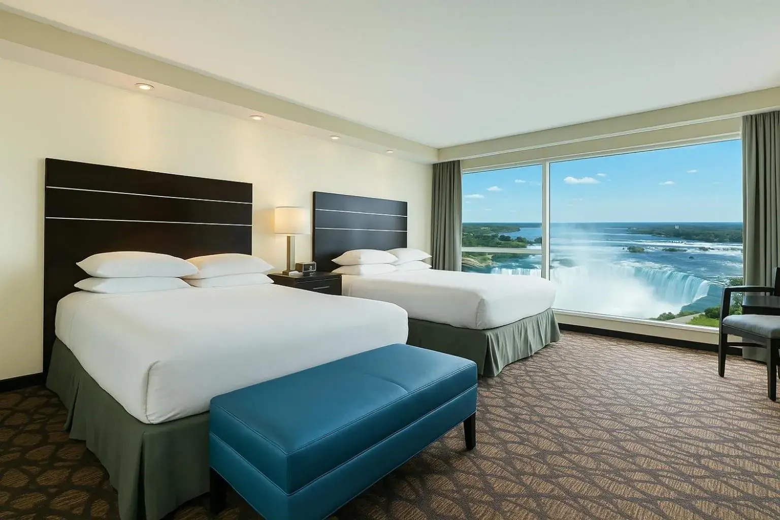 Bed in Embassy Suites by Hilton Niagara Falls/ Fallsview Bed in Embassy Suites by Hilton Niagara Falls/ Fallsview