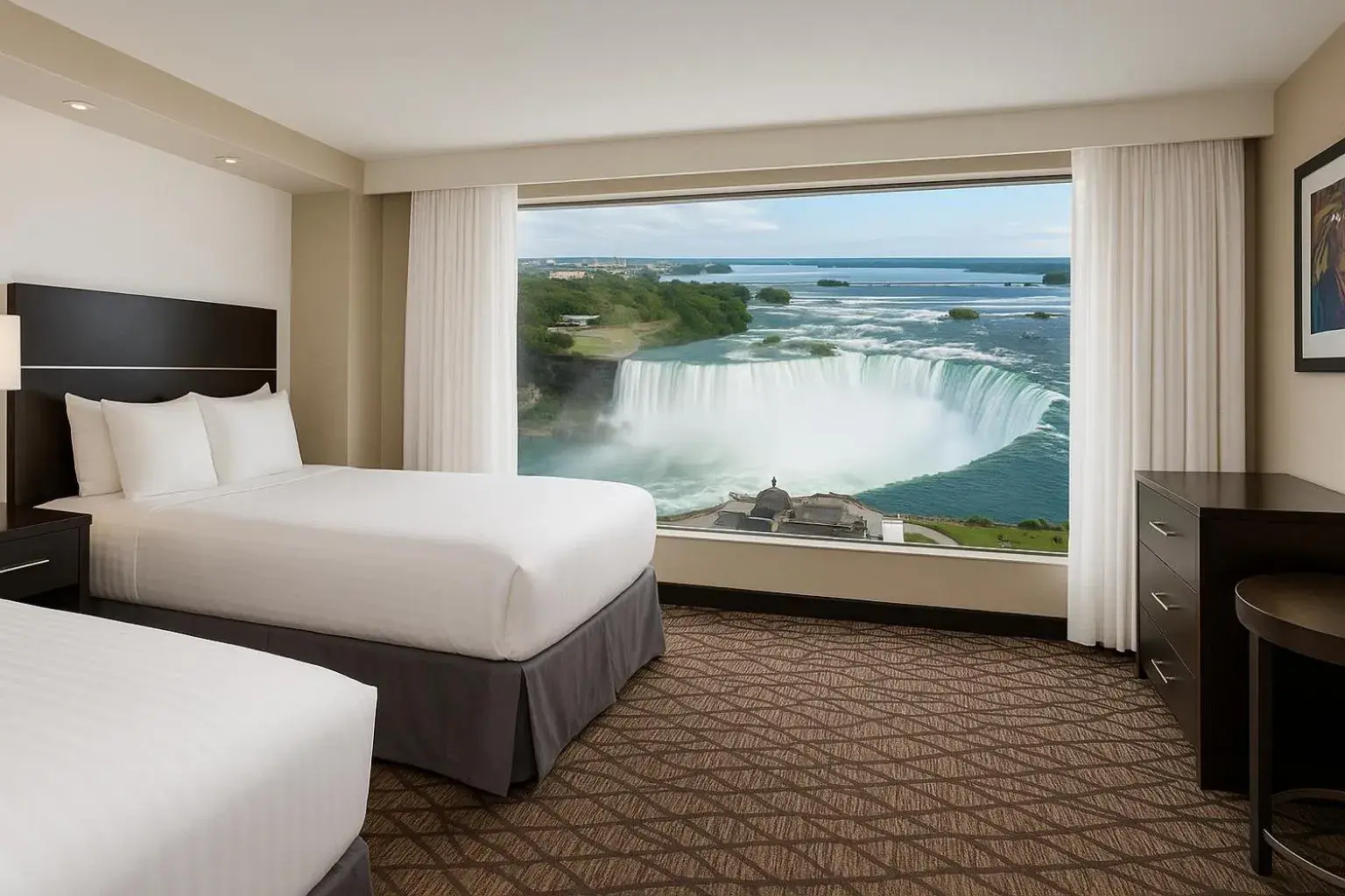 Bed in Embassy Suites by Hilton Niagara Falls/ Fallsview Bed in Embassy Suites by Hilton Niagara Falls/ Fallsview