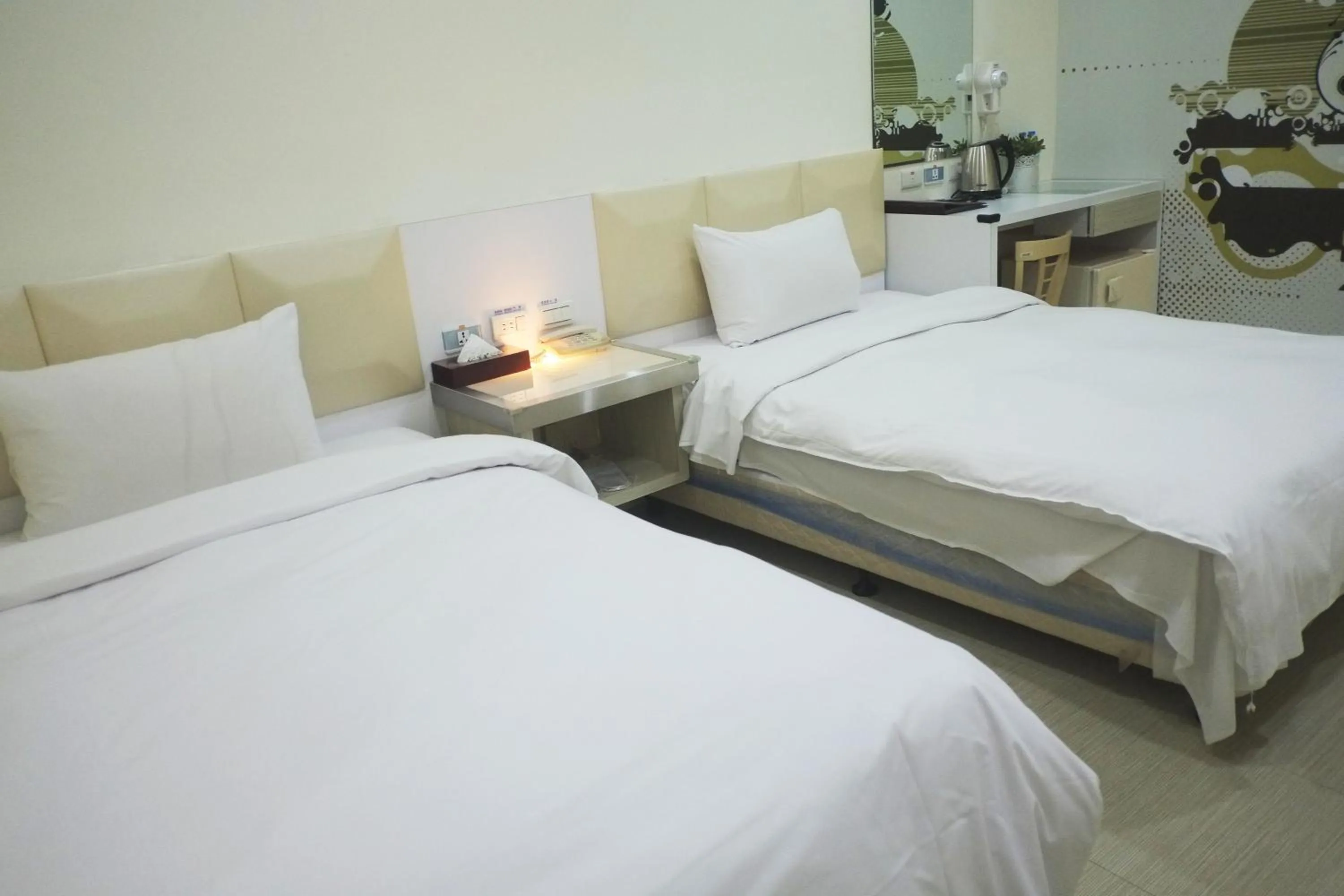 Bed in 柜富賓王旅店-台北館 Giant Rich King Plaza Hotel