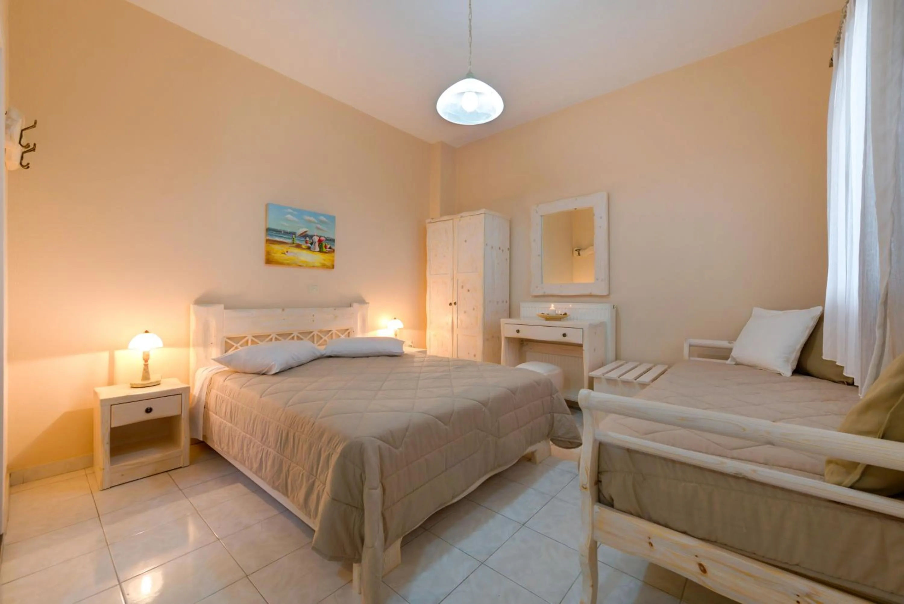 Bedroom, Bed in Villa Aegeon