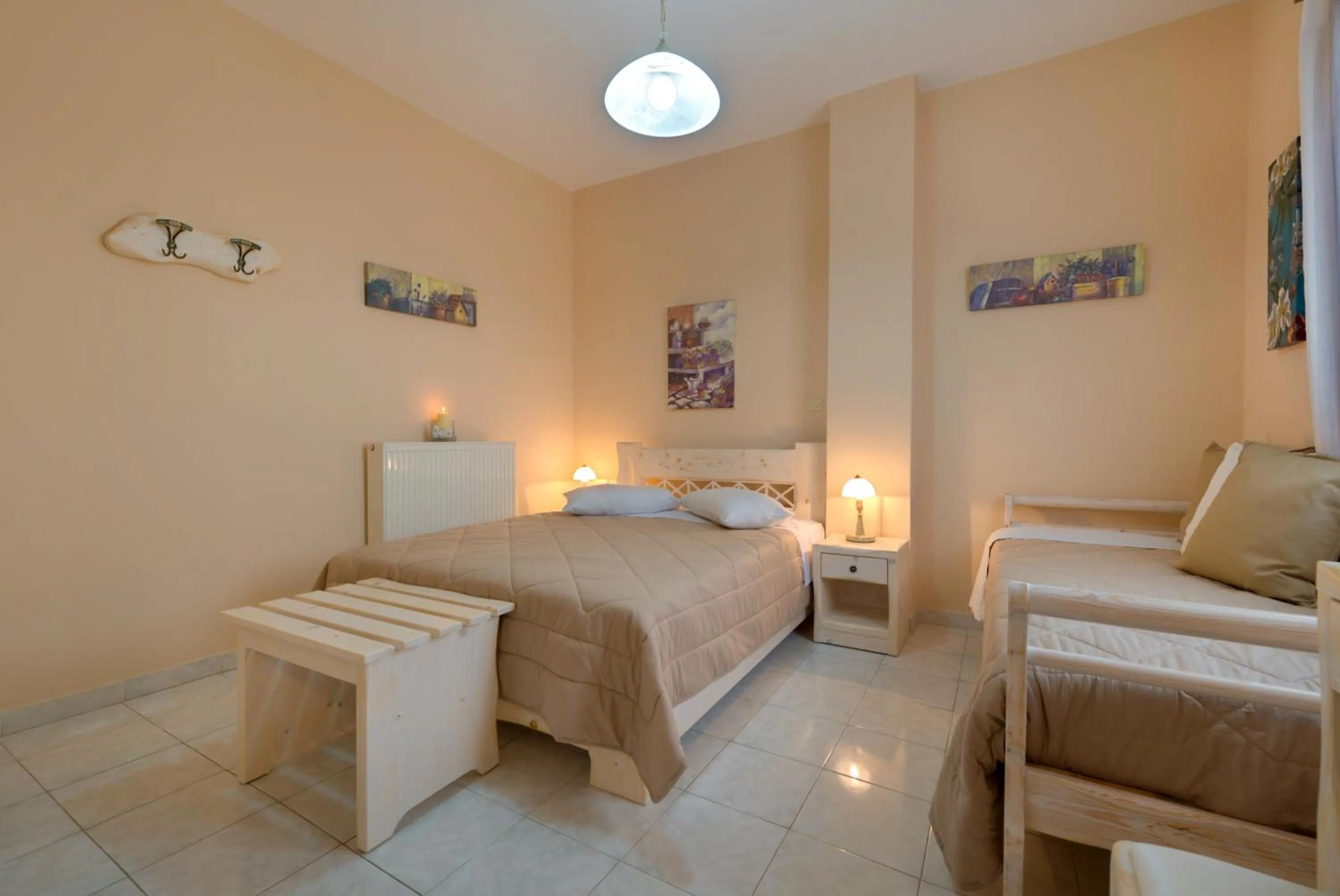 Bedroom, Bed in Villa Aegeon