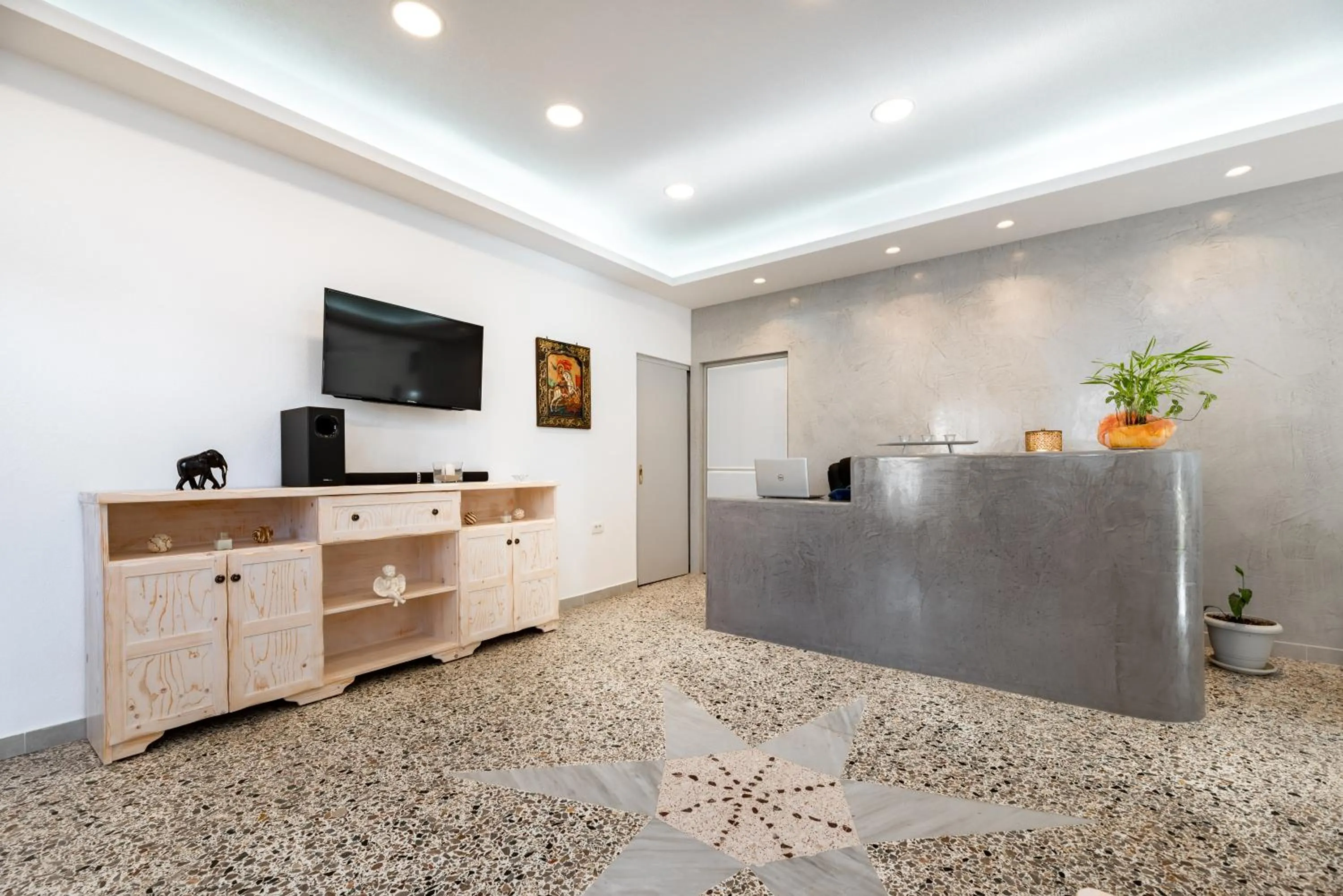 Living room in Villa Aegeon