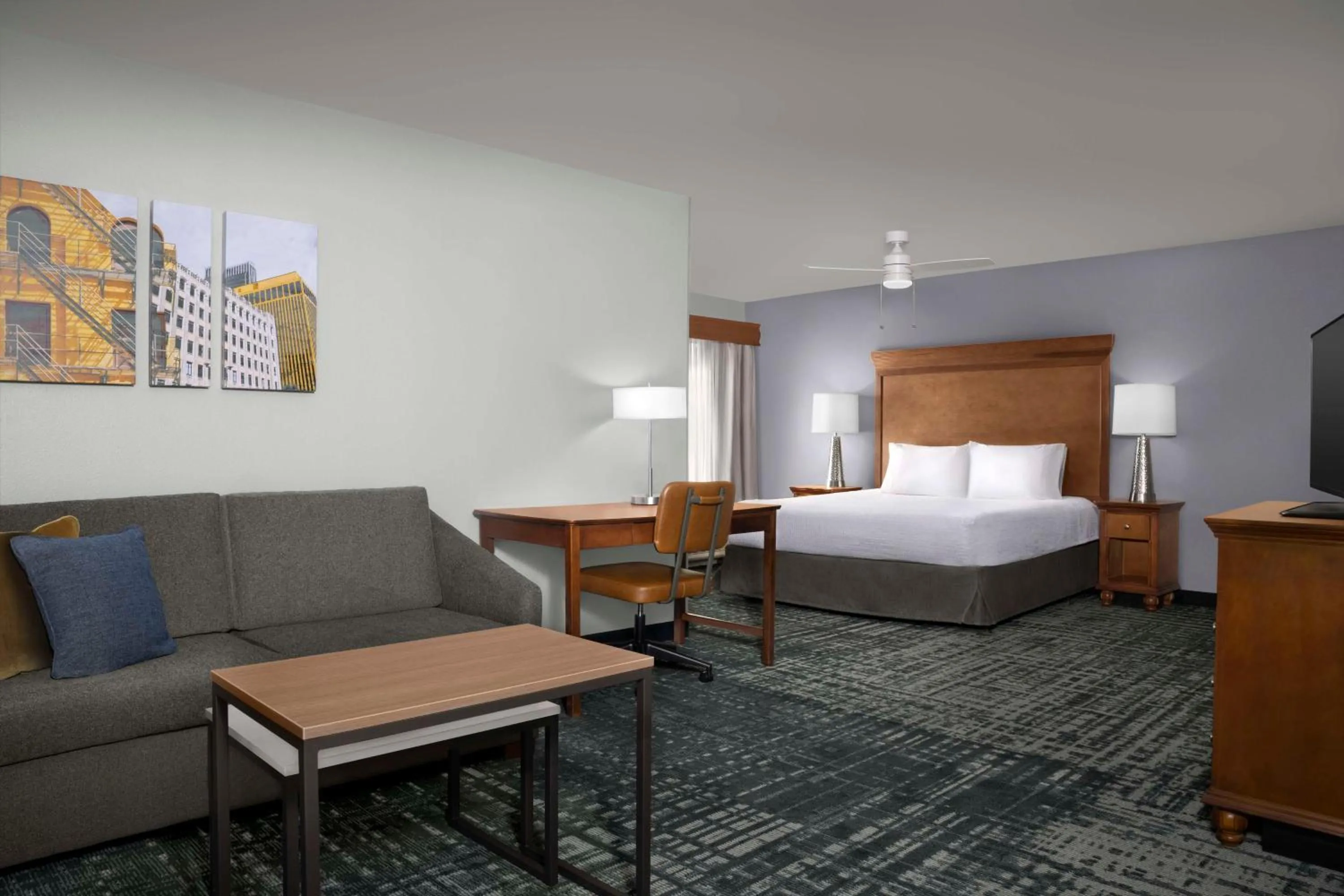 Bedroom, Bed in Homewood Suites by Hilton Omaha - Downtown