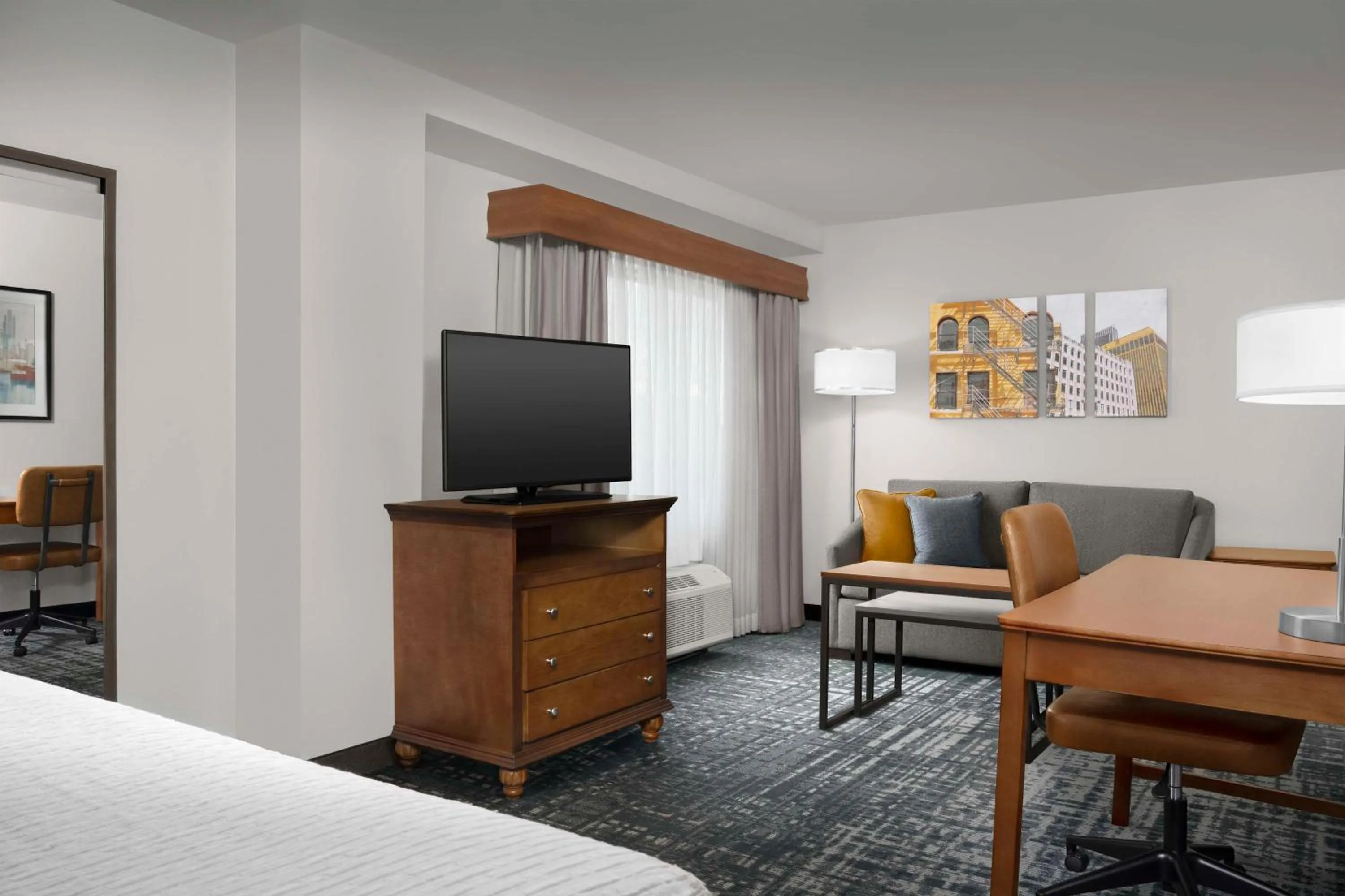 Bedroom, Bed in Homewood Suites by Hilton Omaha - Downtown