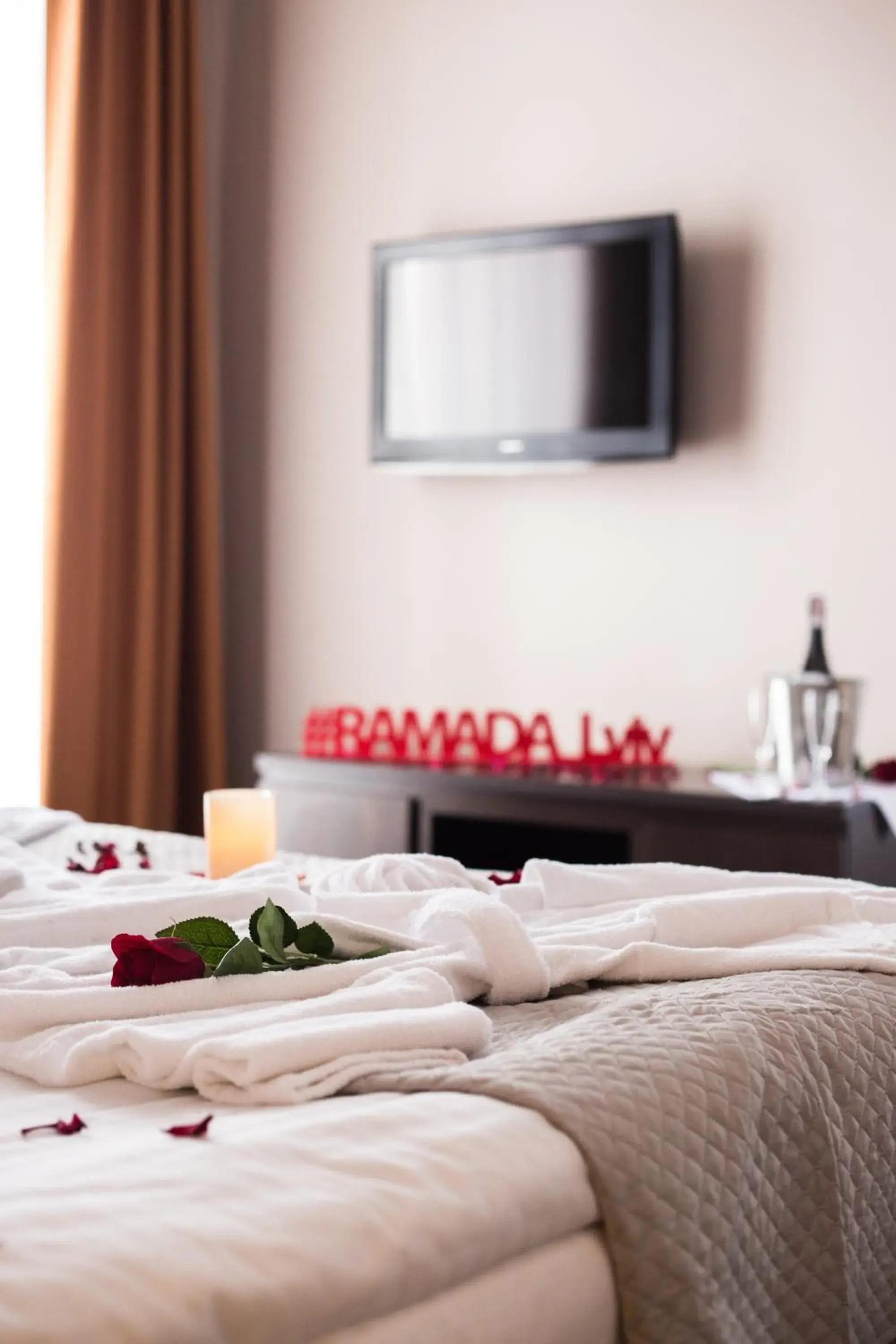 Decorative detail, Bed in Lviv Ramada Hotel Decorative detail, Bed in Lviv Ramada Hotel