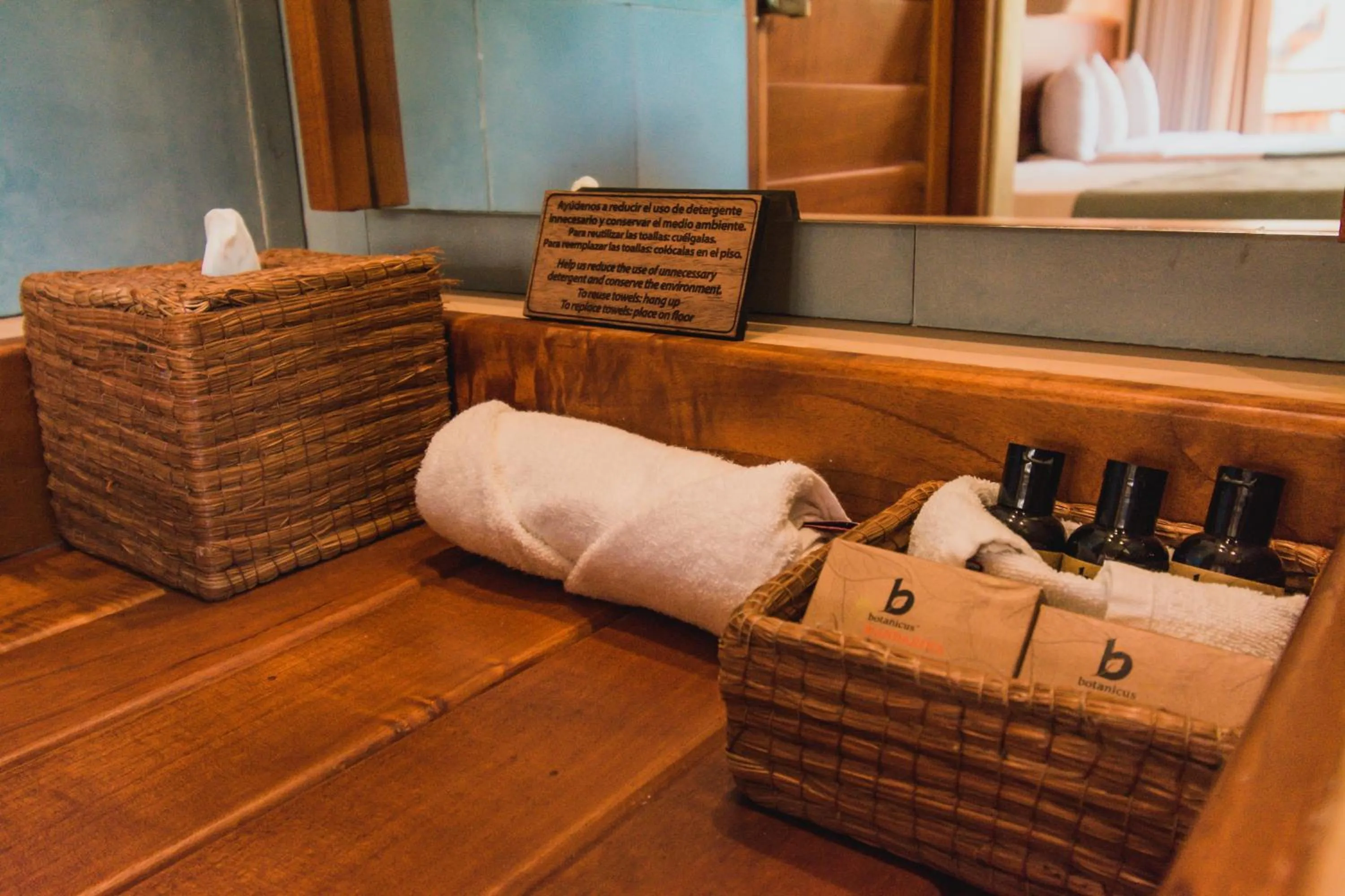 towels in Hotel Carolina Bacalar