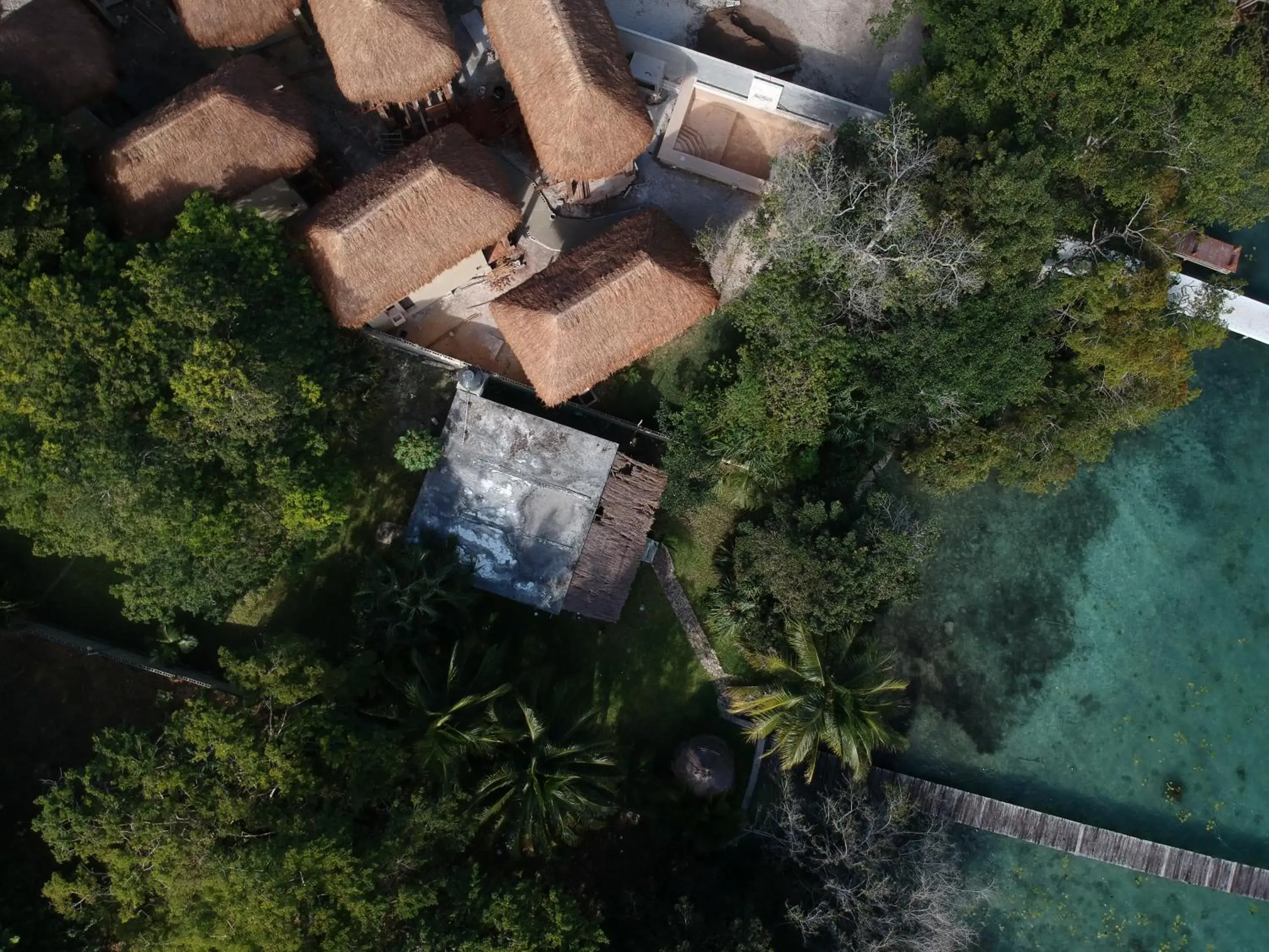 Bird's eye view in Hotel Carolina Bacalar Bird's eye view in Hotel Carolina Bacalar
