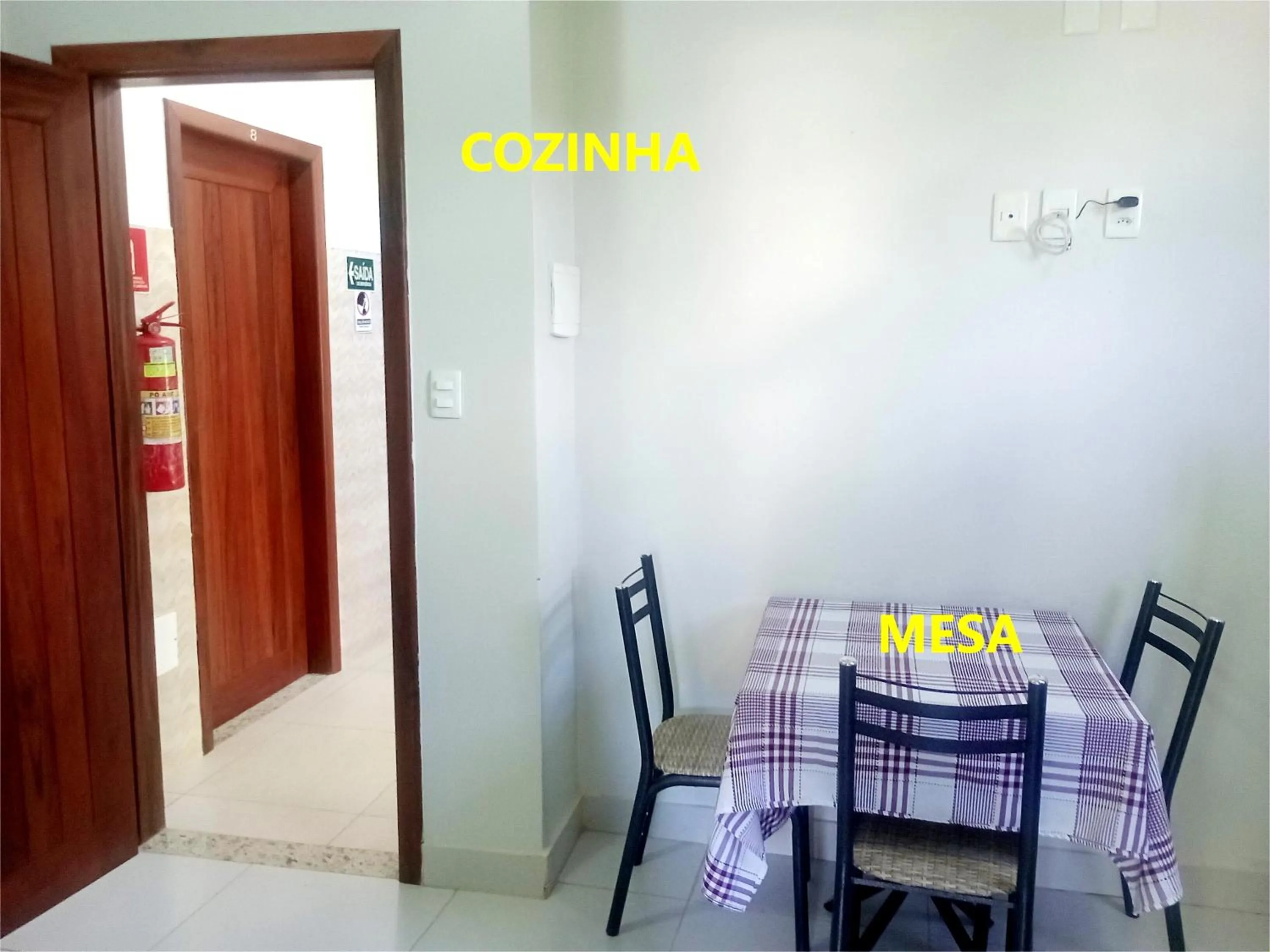Kitchen or kitchenette in Pousada Lagoa Flat