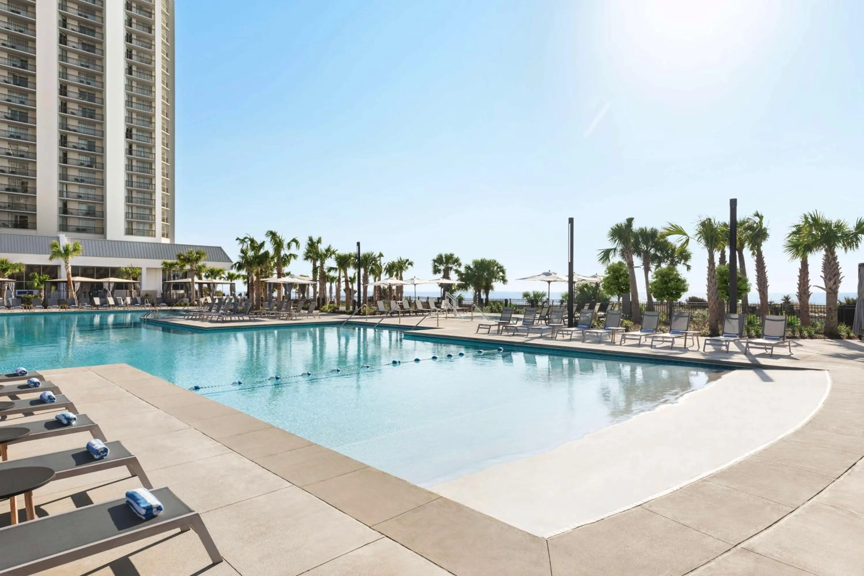 Pool view in Royale Palms Condominiums