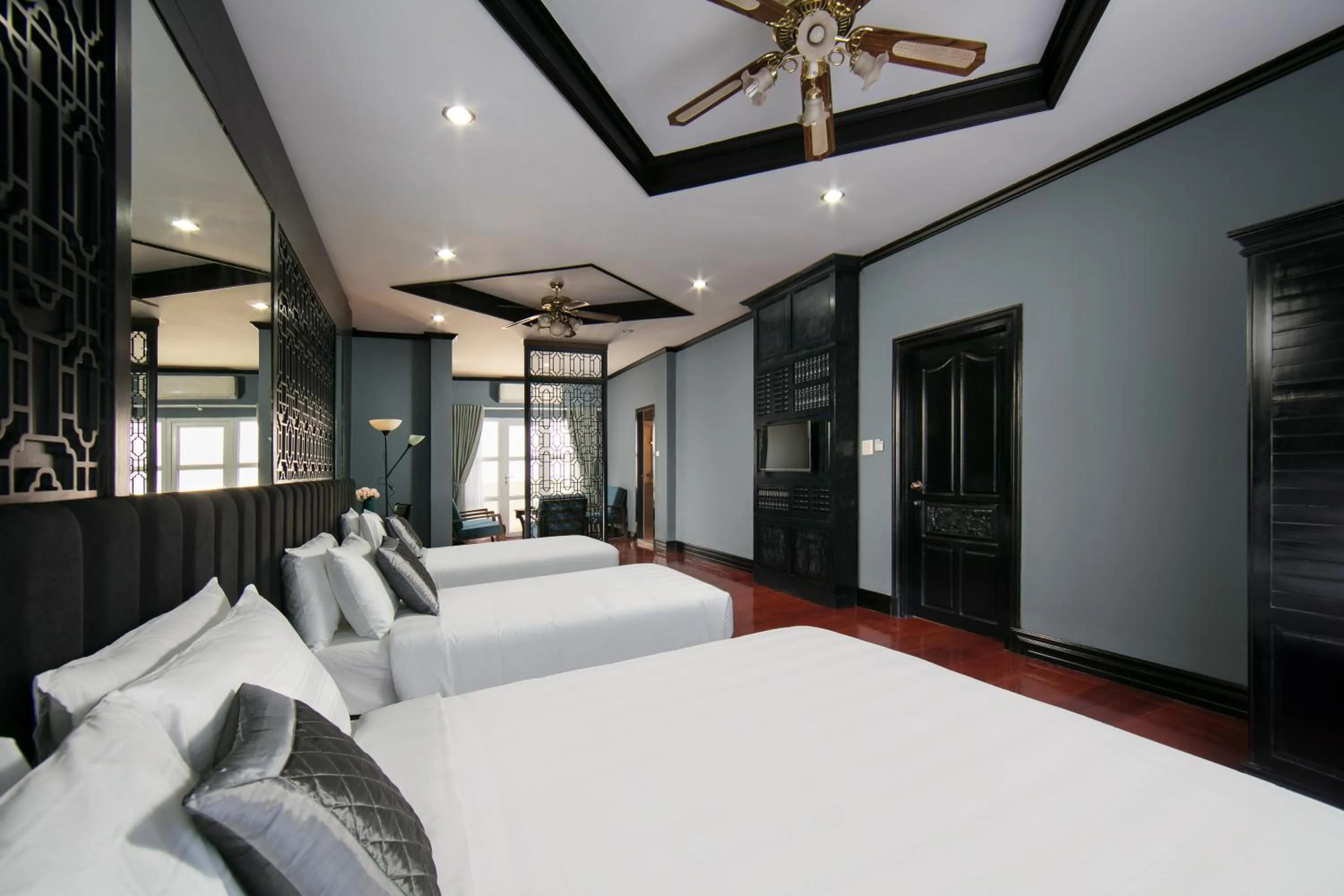 Photo of the whole room, Bed in Vientiane Boutique Hotel