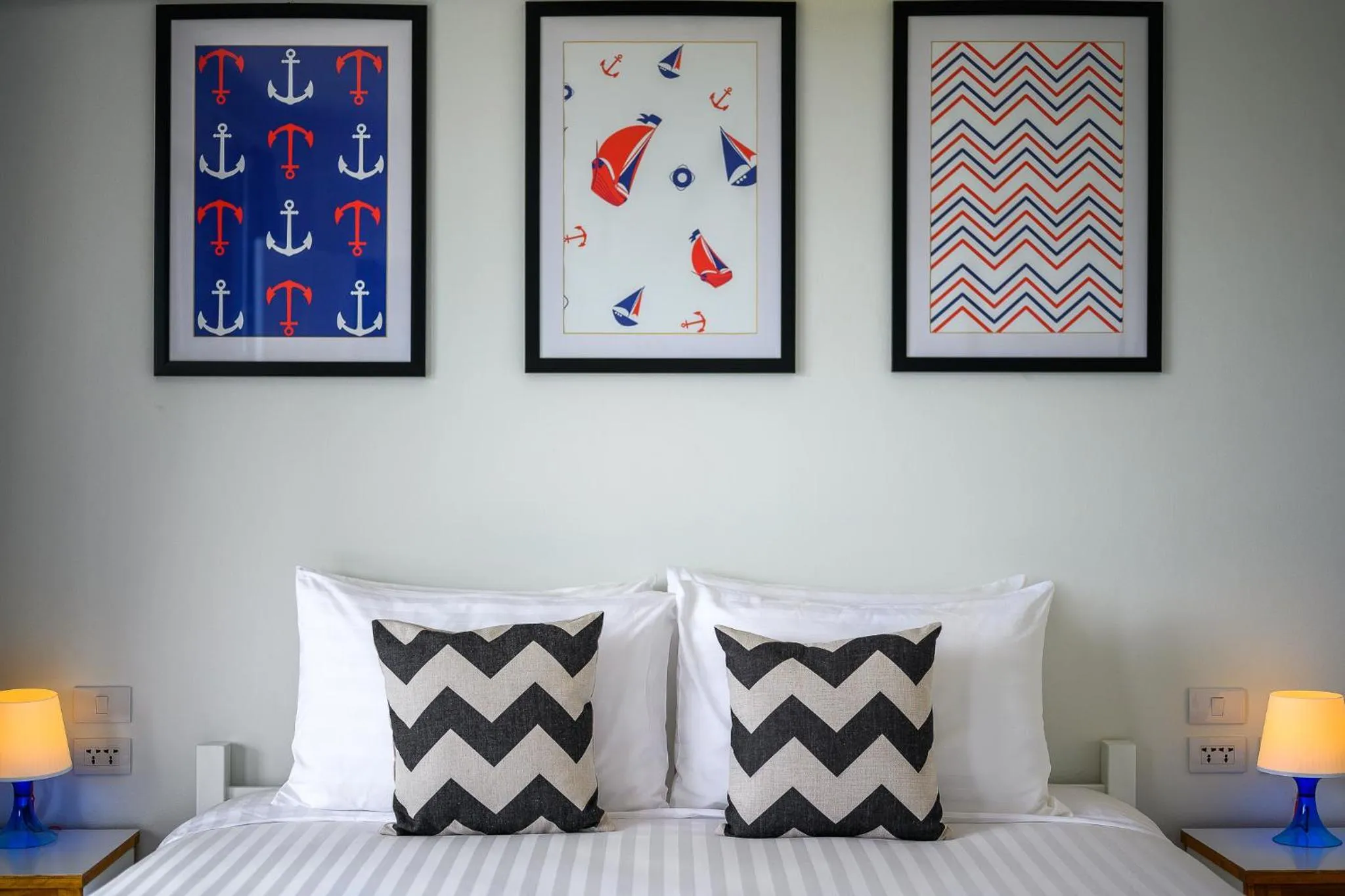 Decorative detail, Bed in Maikhao Hotel, Phuket