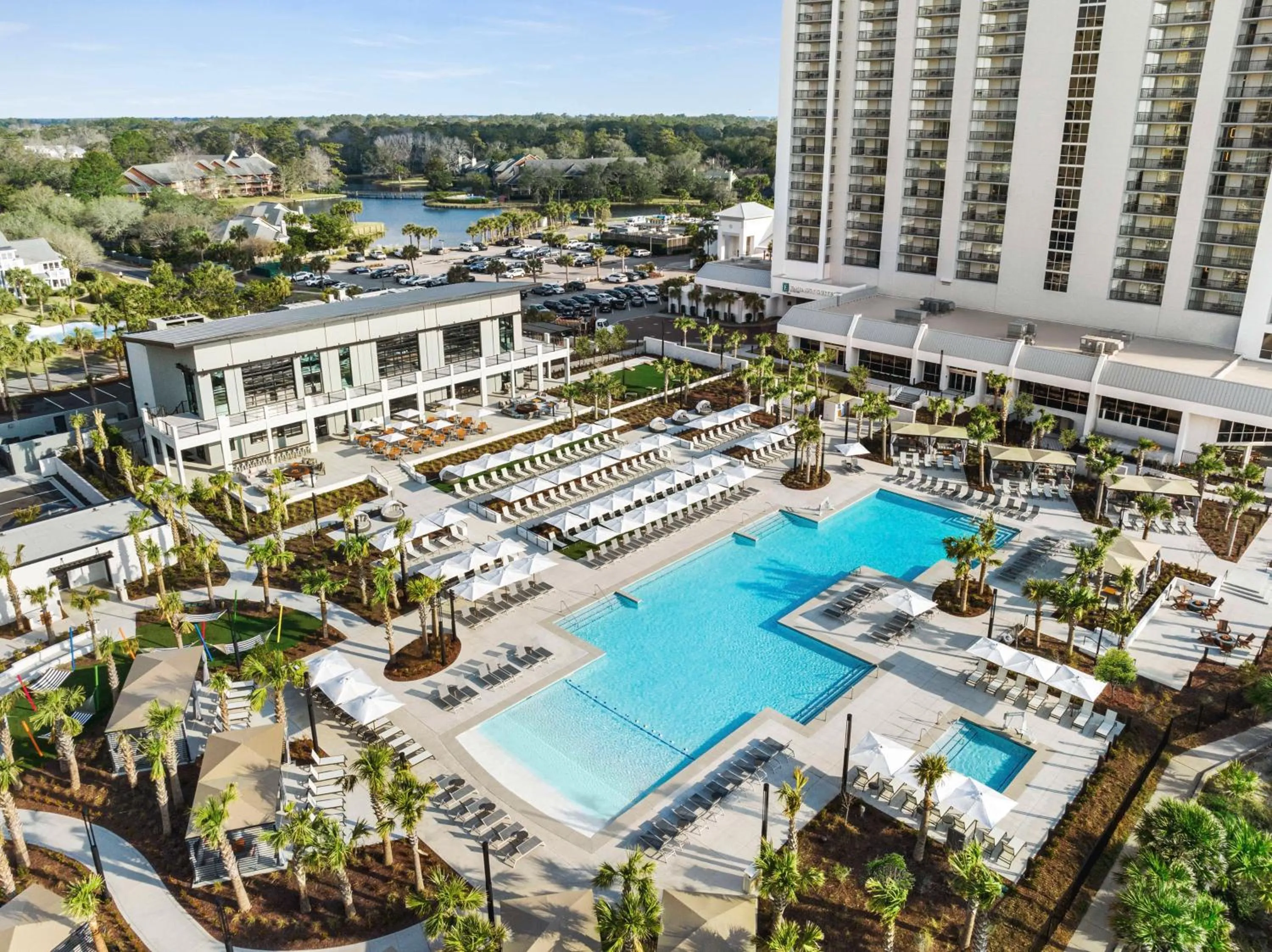 Pool view in Embassy Suites by Hilton Myrtle Beach Oceanfront Resort