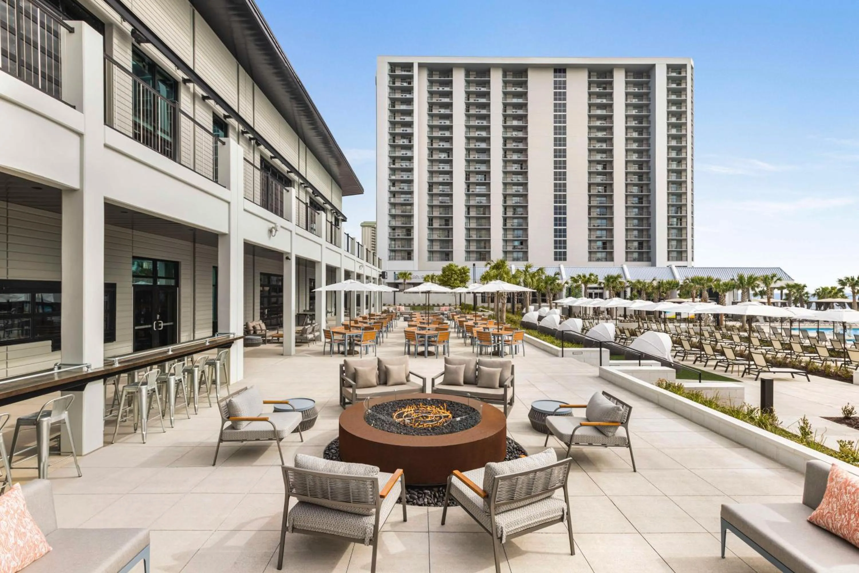 Patio in Embassy Suites by Hilton Myrtle Beach Oceanfront Resort