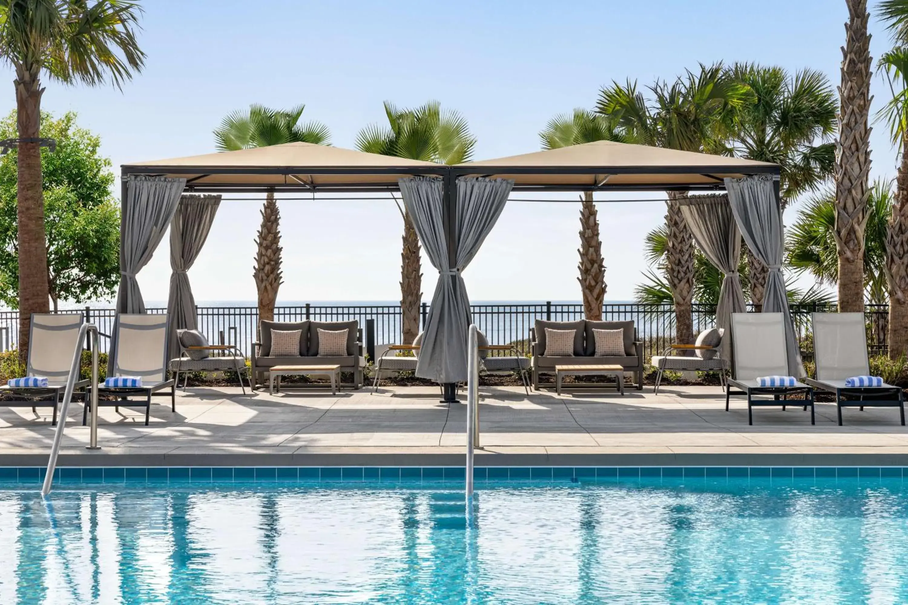 Pool view in Embassy Suites by Hilton Myrtle Beach Oceanfront Resort Pool view in Embassy Suites by Hilton Myrtle Beach Oceanfront Resort