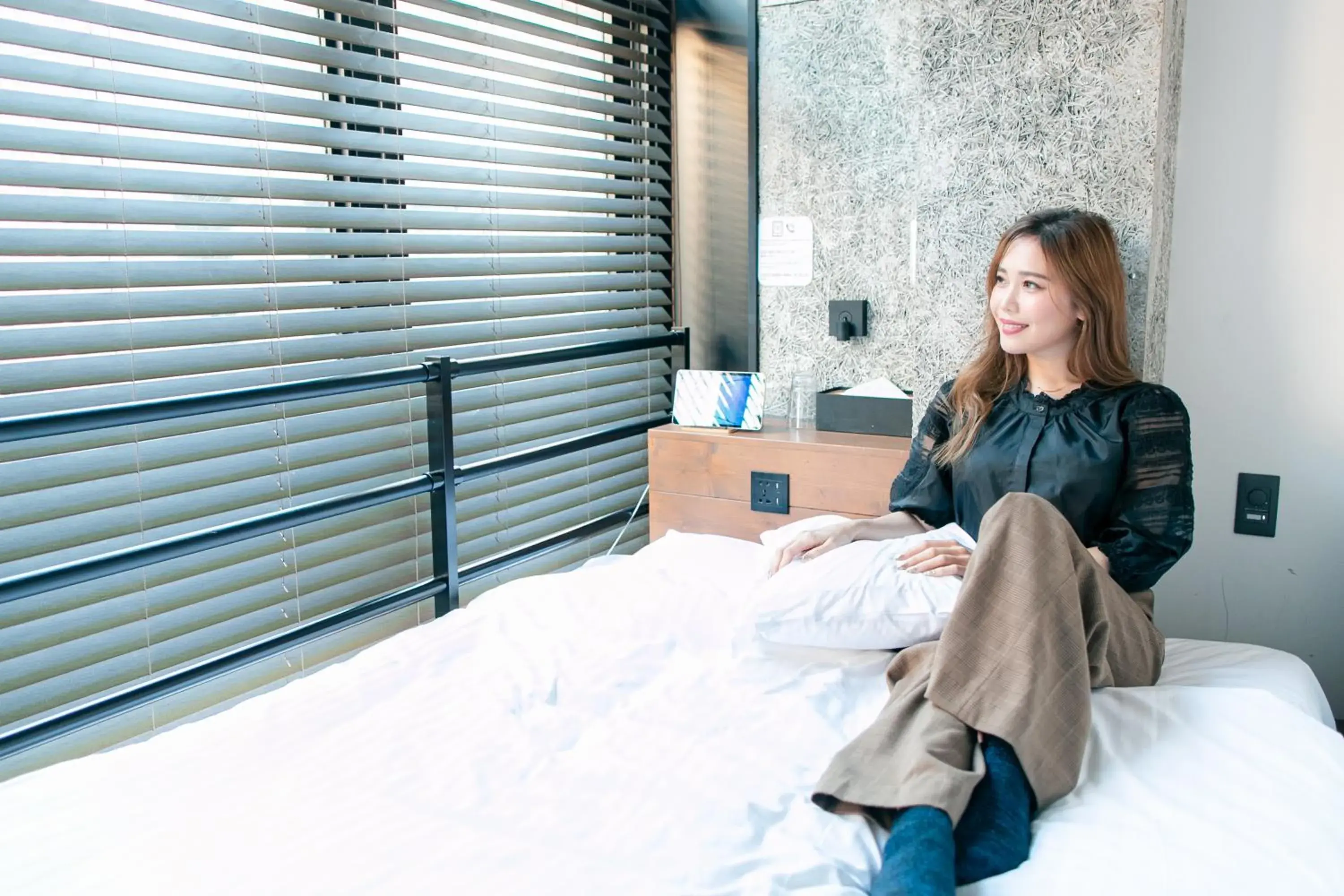 Bed in mizuka Daimyo 4 - unmanned hotel - Bed in mizuka Daimyo 4 - unmanned hotel -