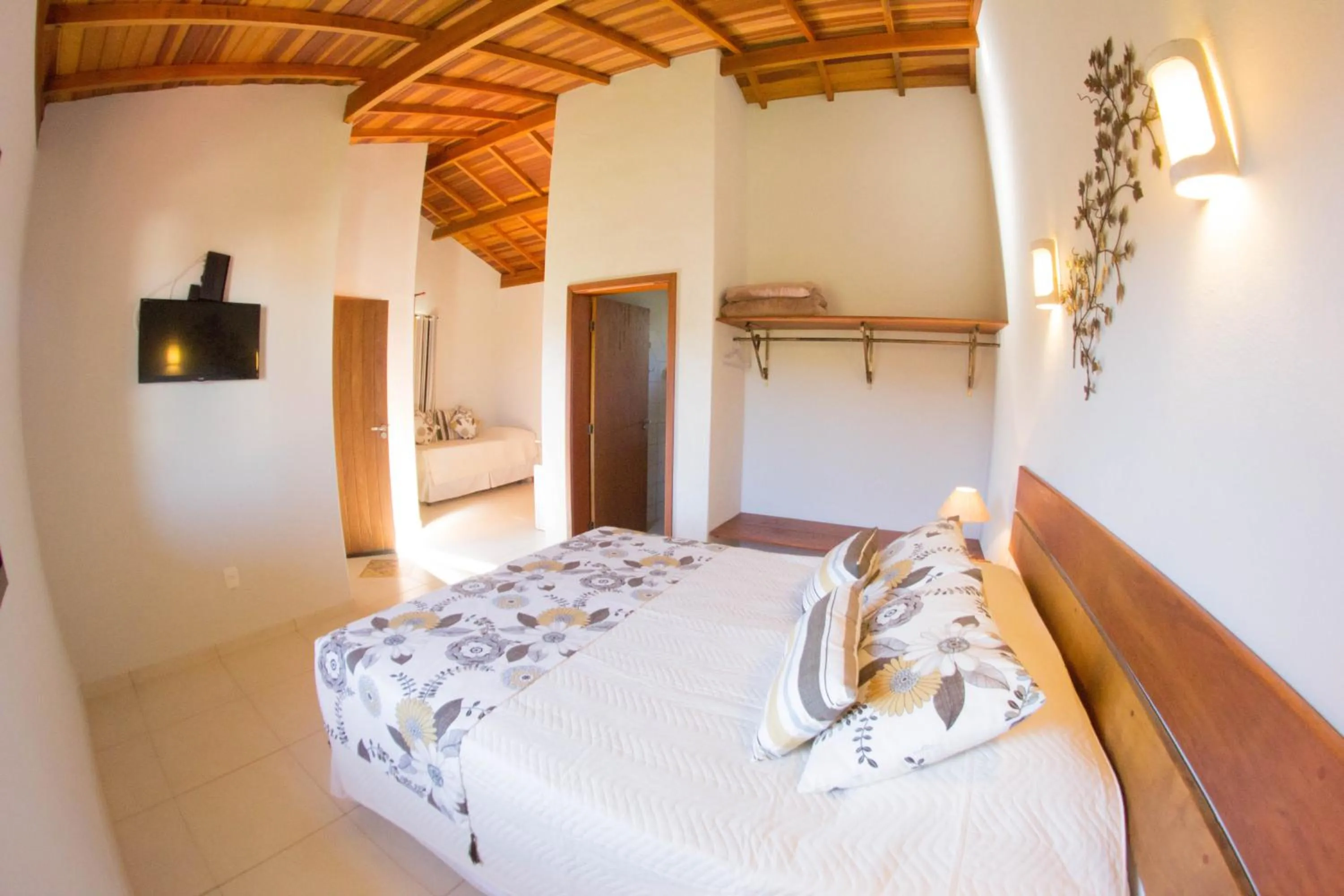 Bed in Pousada Morro Verde