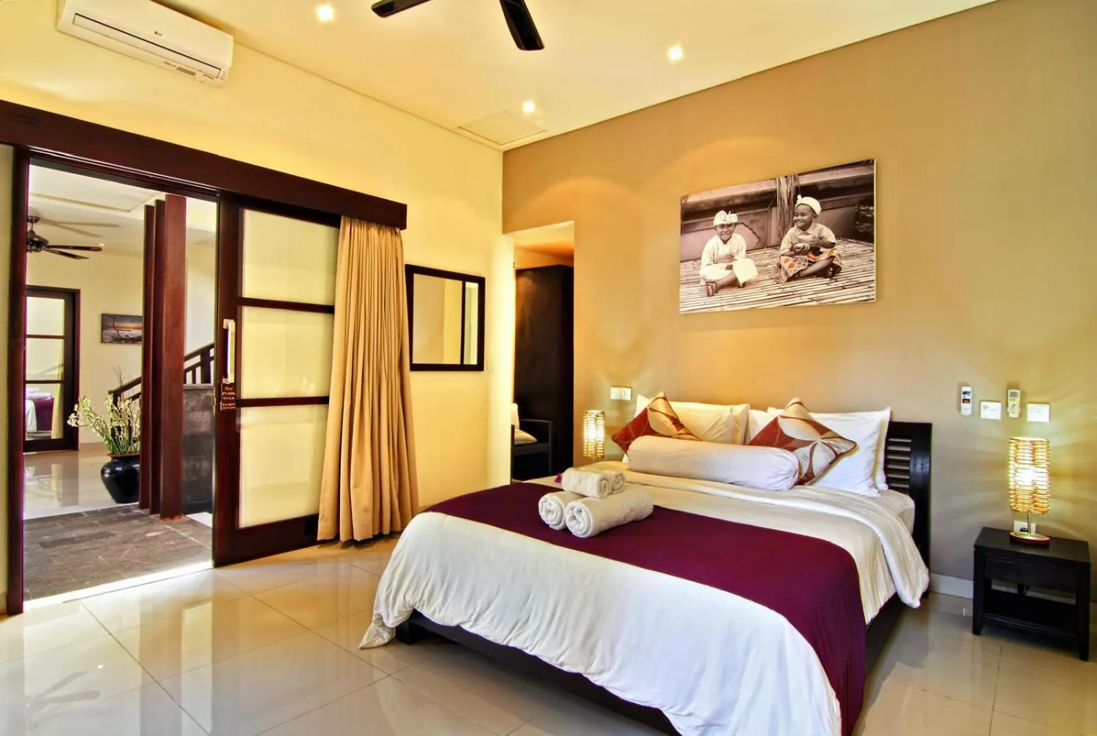 Bed in The Lakshmi Villas by The Beach House