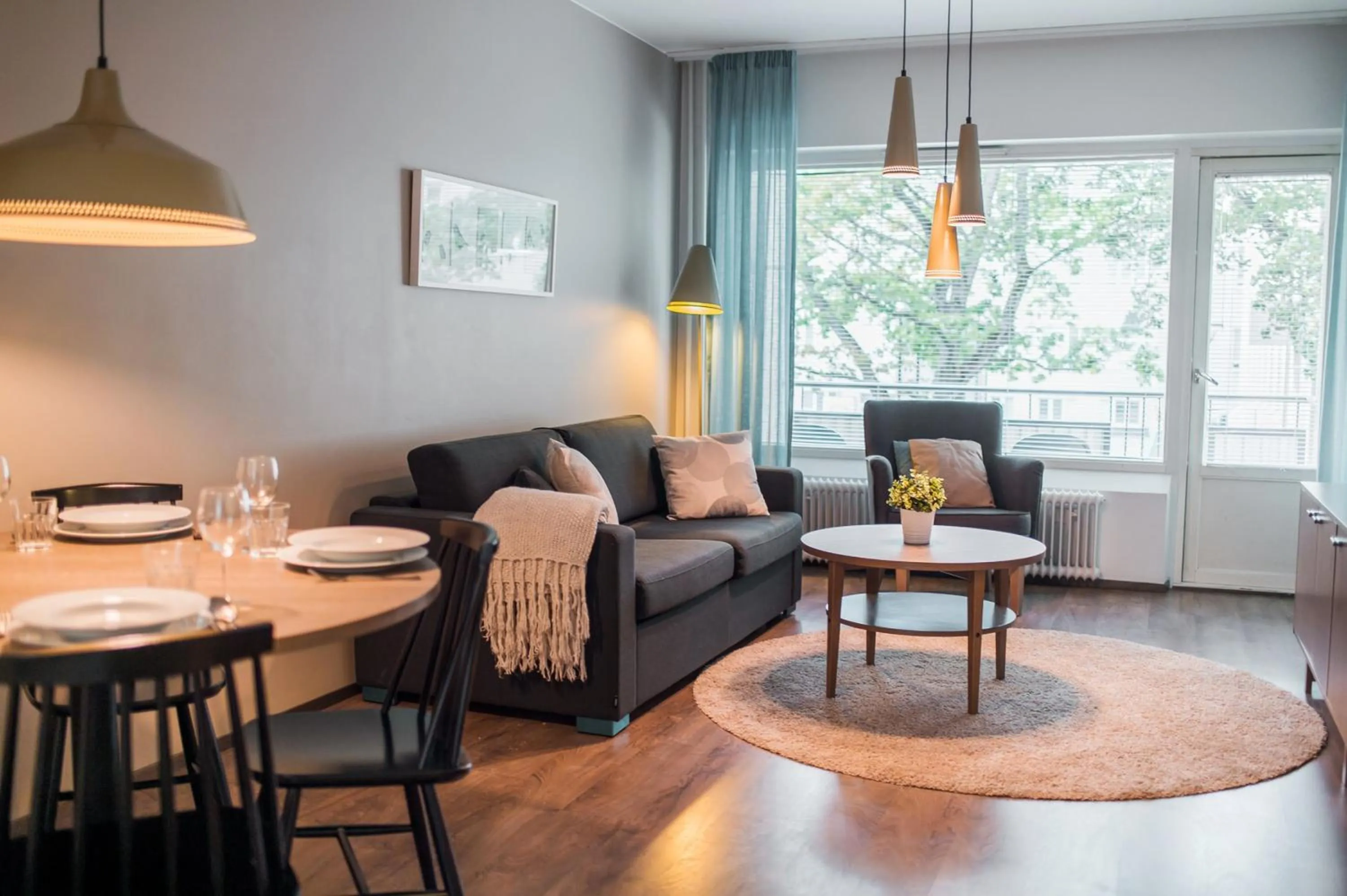 Living room in Forenom Serviced Apartments Helsinki Lapinlahdenkatu