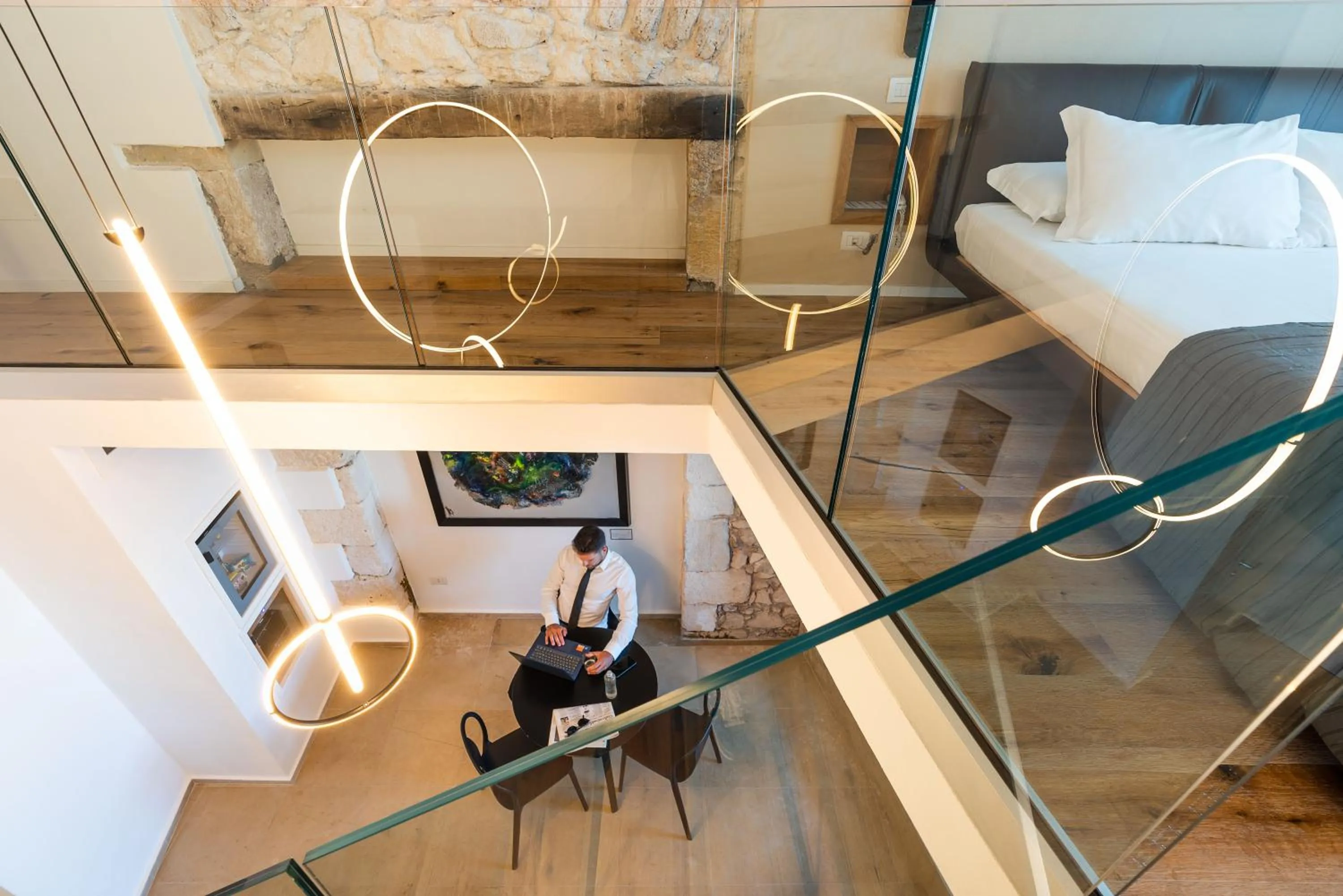 Bed in Re Dionisio Luxury Suites