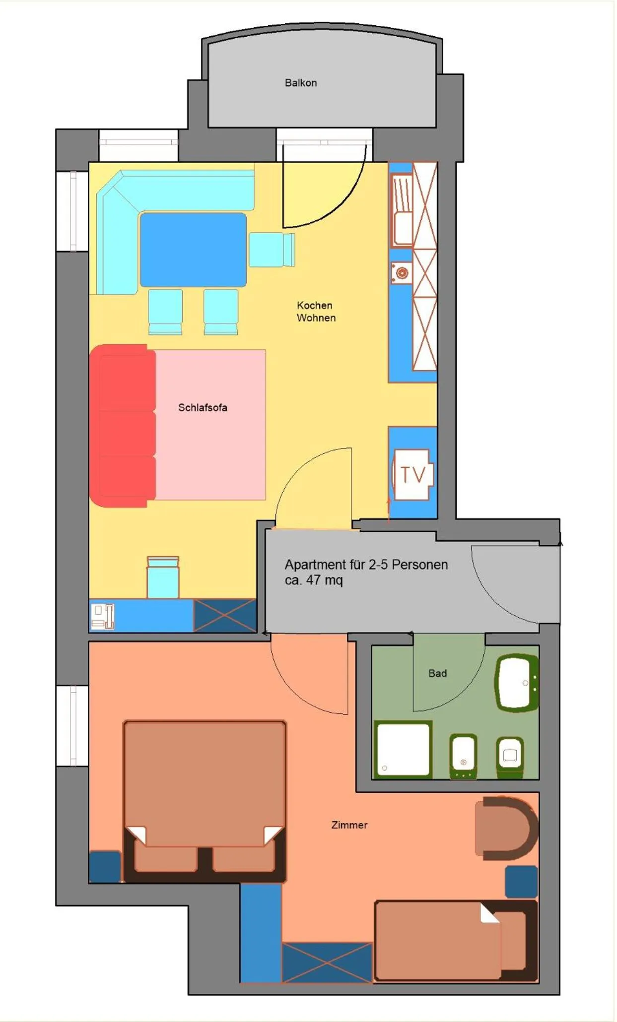 Floor plan in Residence Treyer