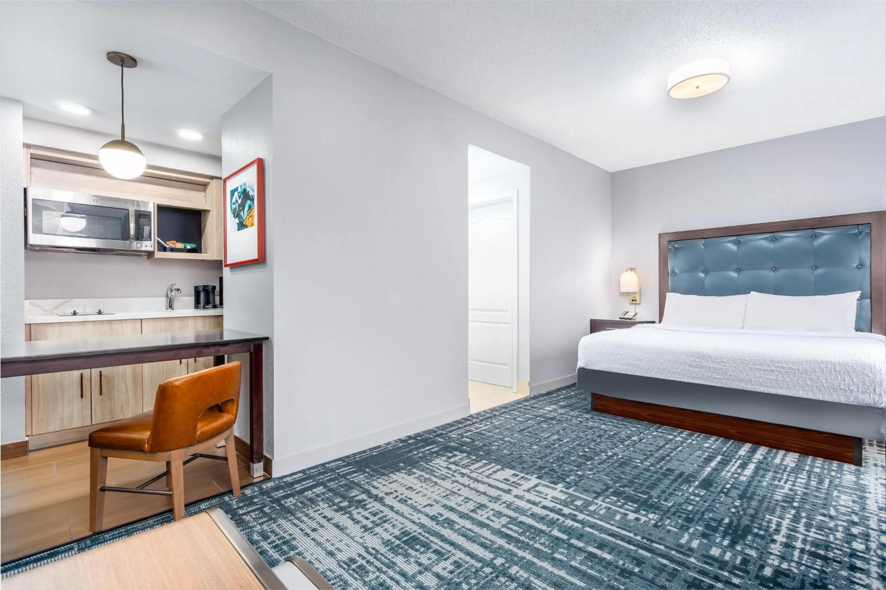 Kitchen or kitchenette, Bed in Homewood Suites by Hilton Lexington Fayette Mall