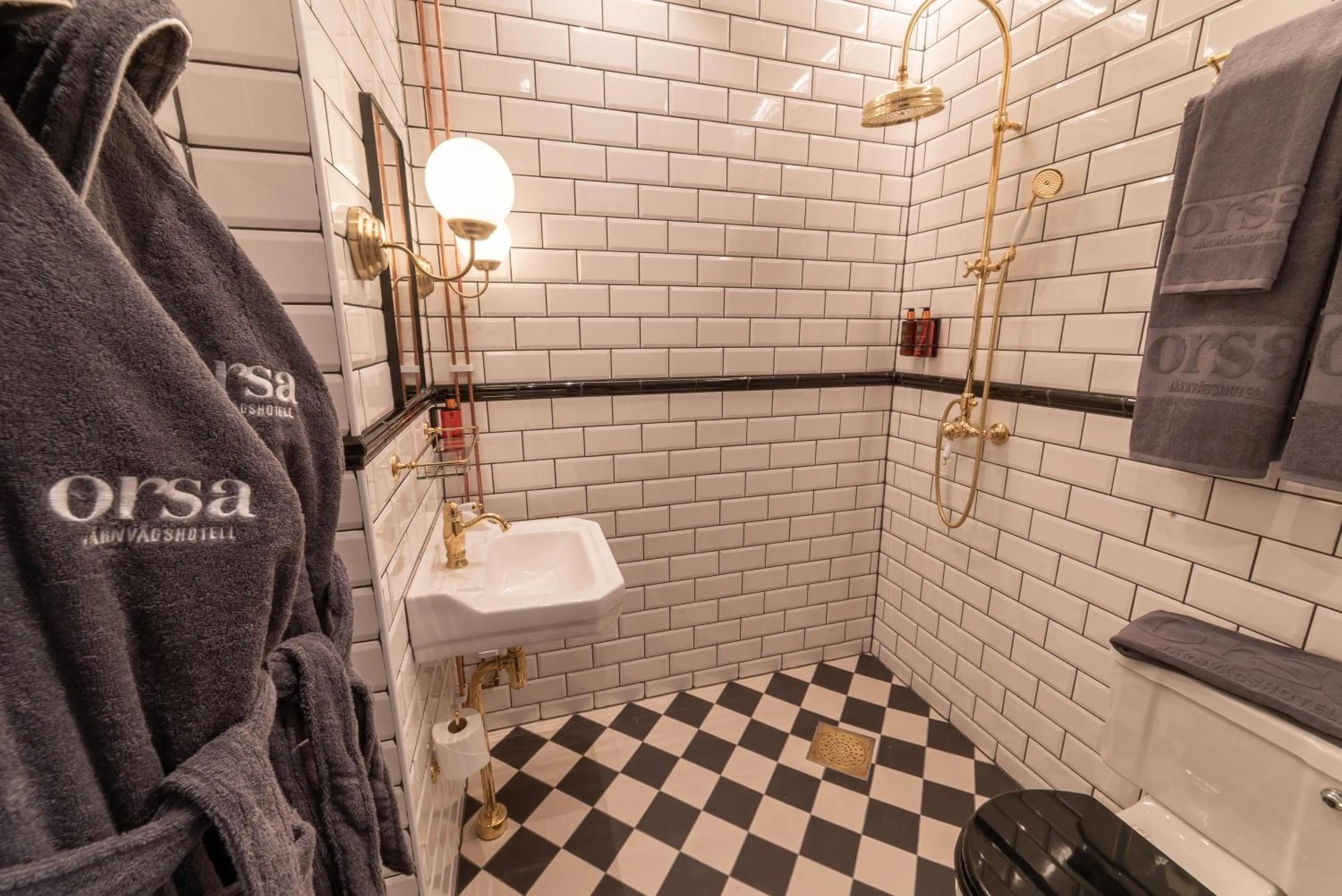 Shower in Orsa Järnvägshotell