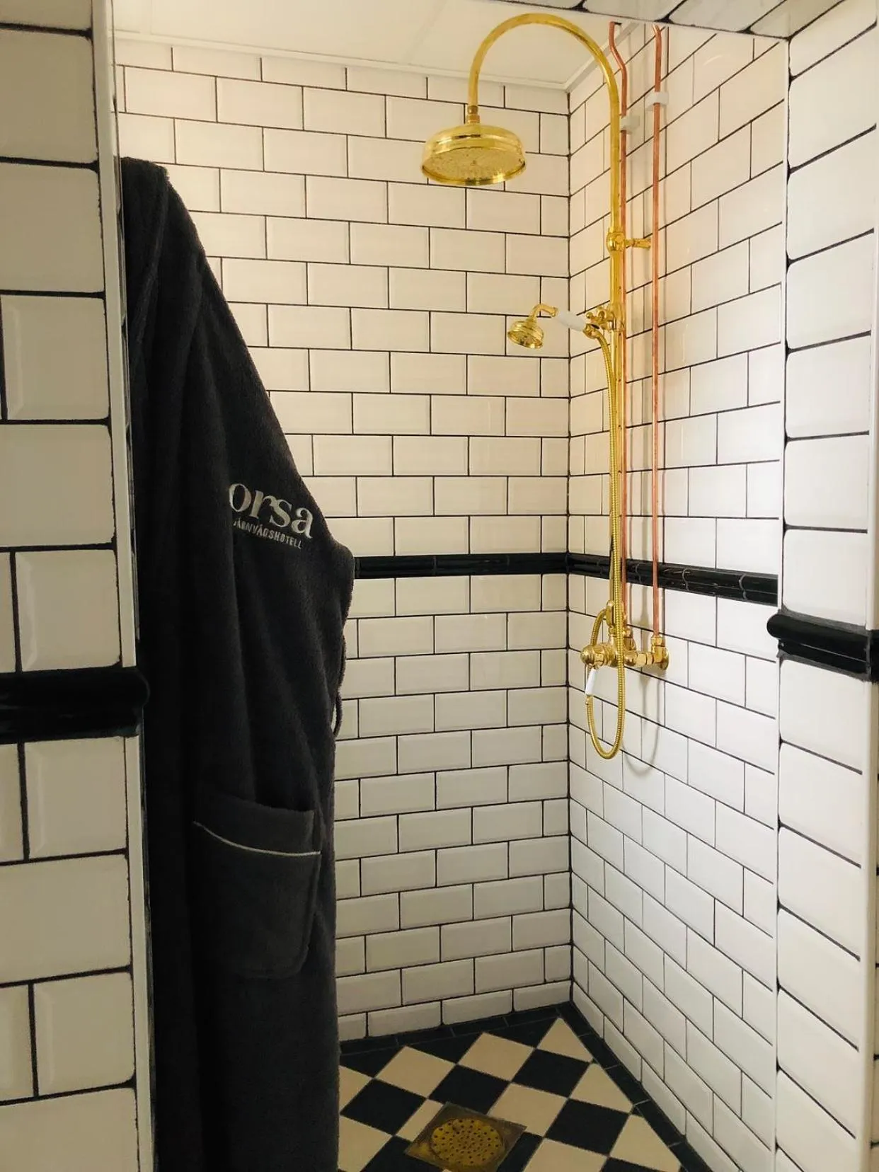 Shower in Orsa Järnvägshotell