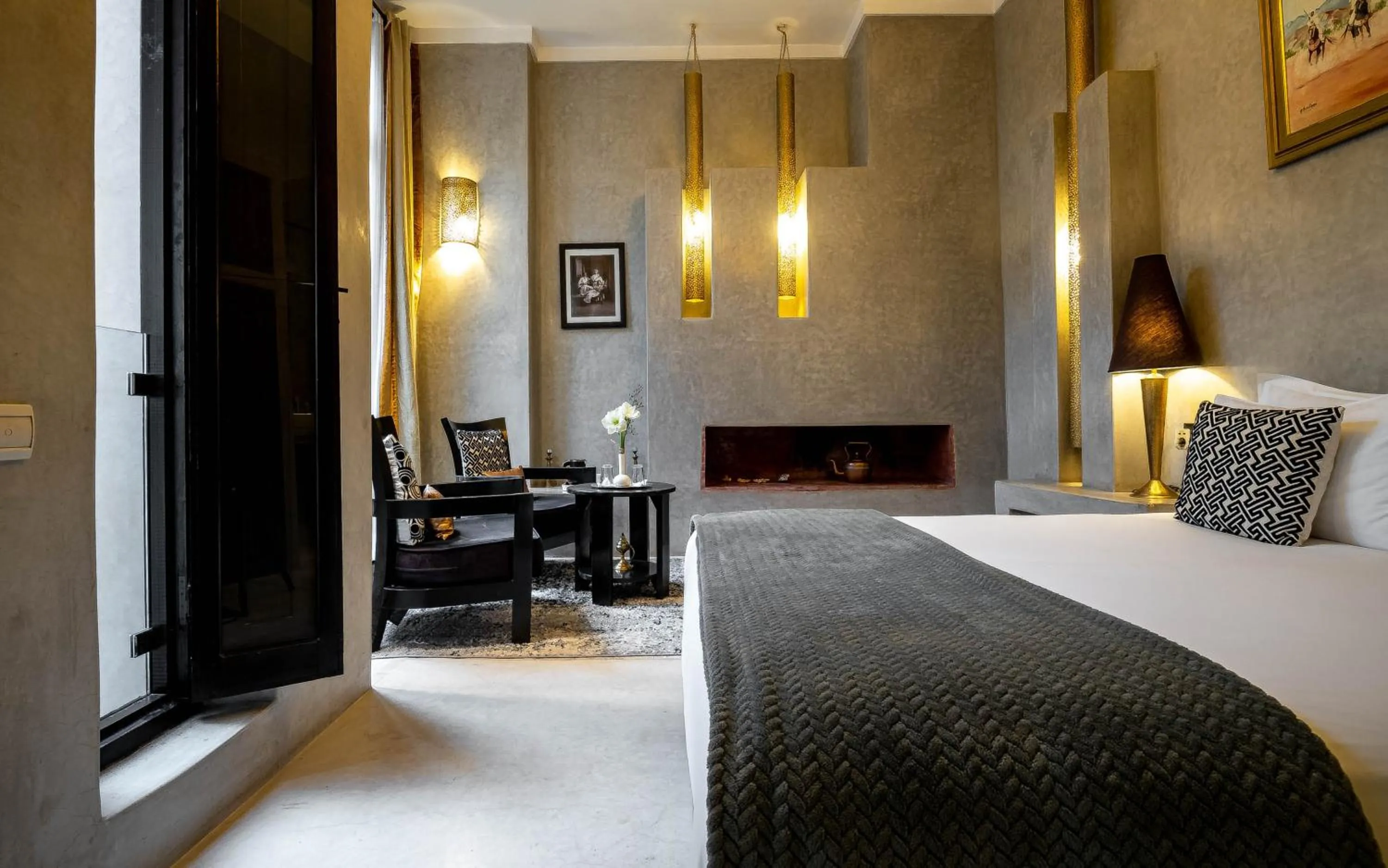 Bed in Riad Vanilla Sma & Spa