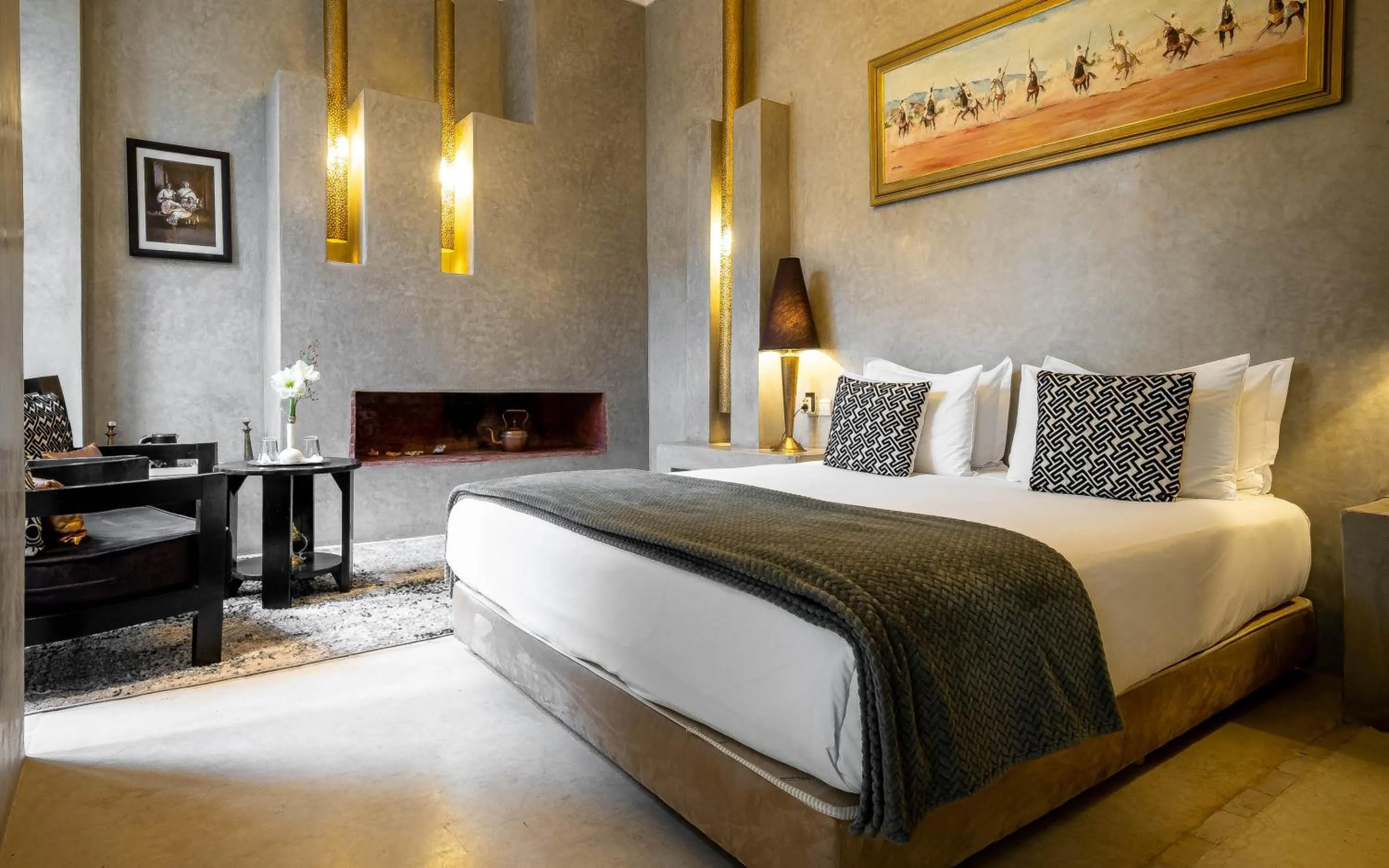 Bed in Riad Vanilla Sma & Spa