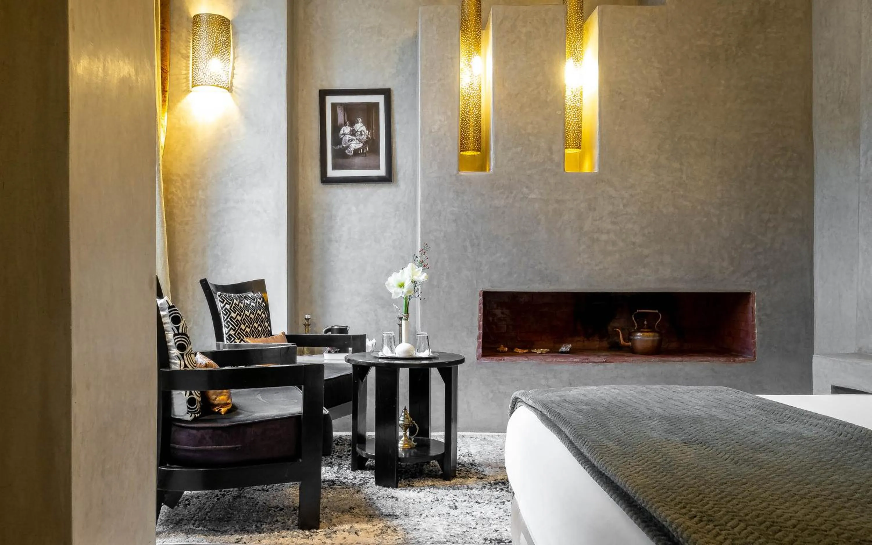 Bed in Riad Vanilla Sma & Spa