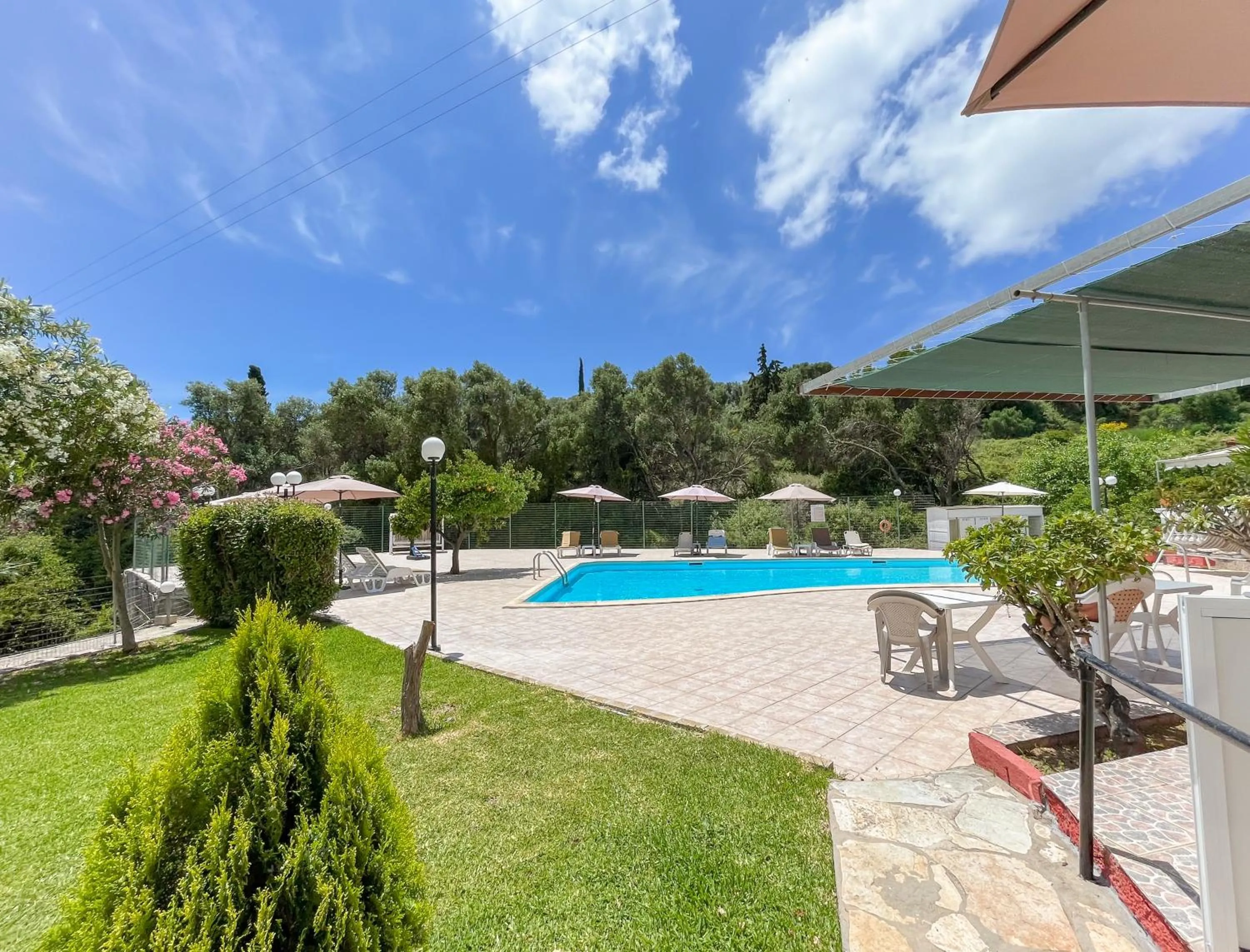 Pool view in Amazona Apartments and Studios