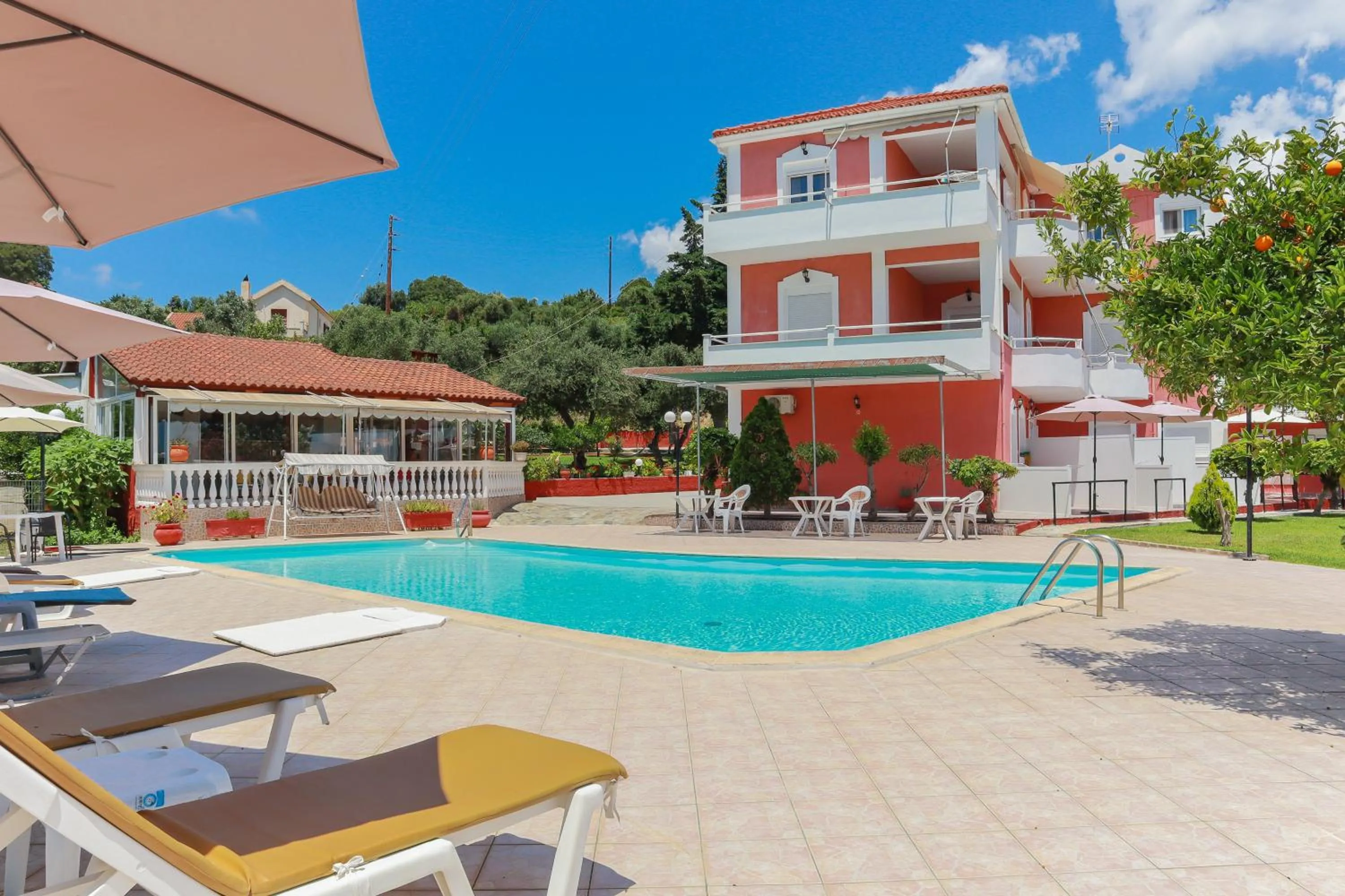 Pool view in Amazona Apartments and Studios