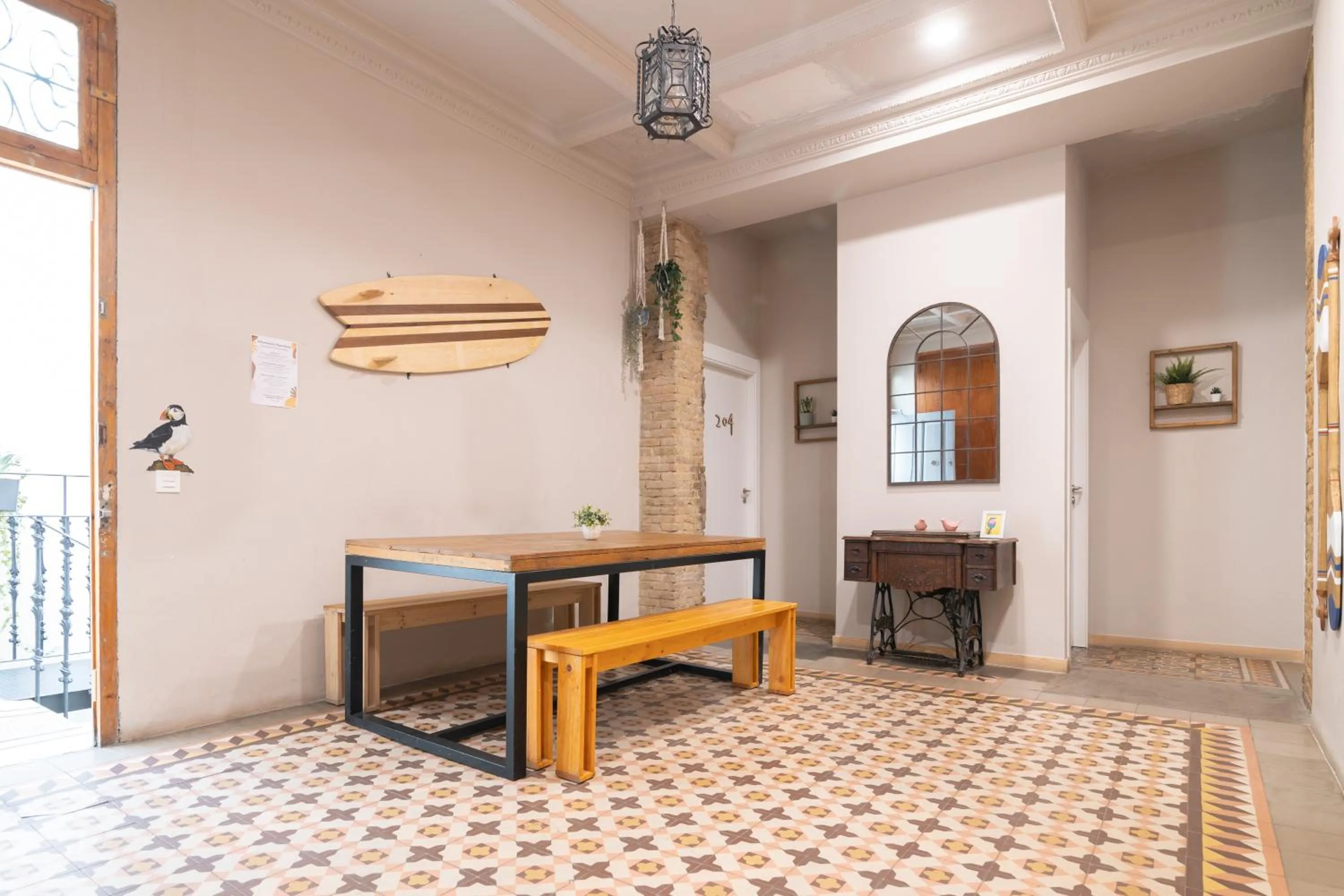 Seating area in Bird House