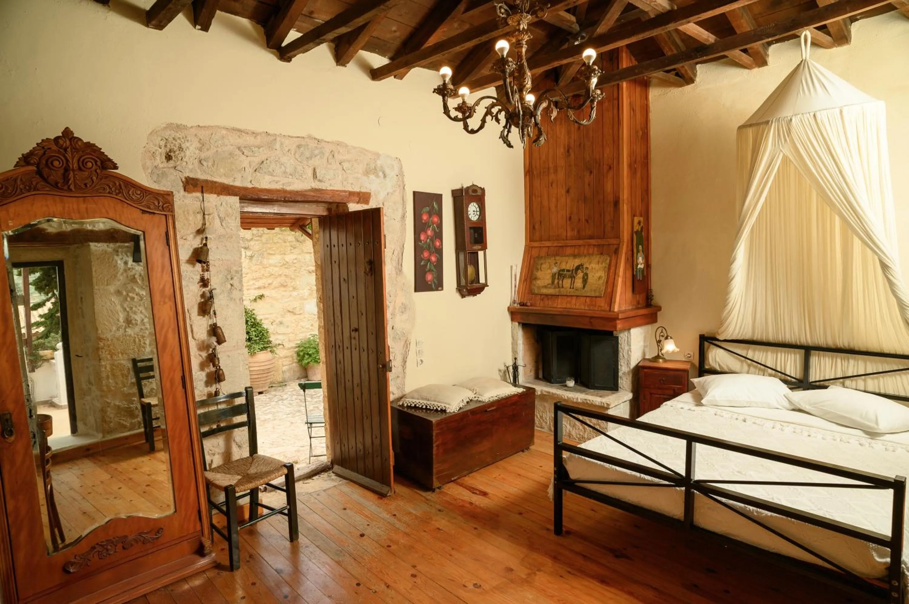 Bed in Troullos Traditional Homes