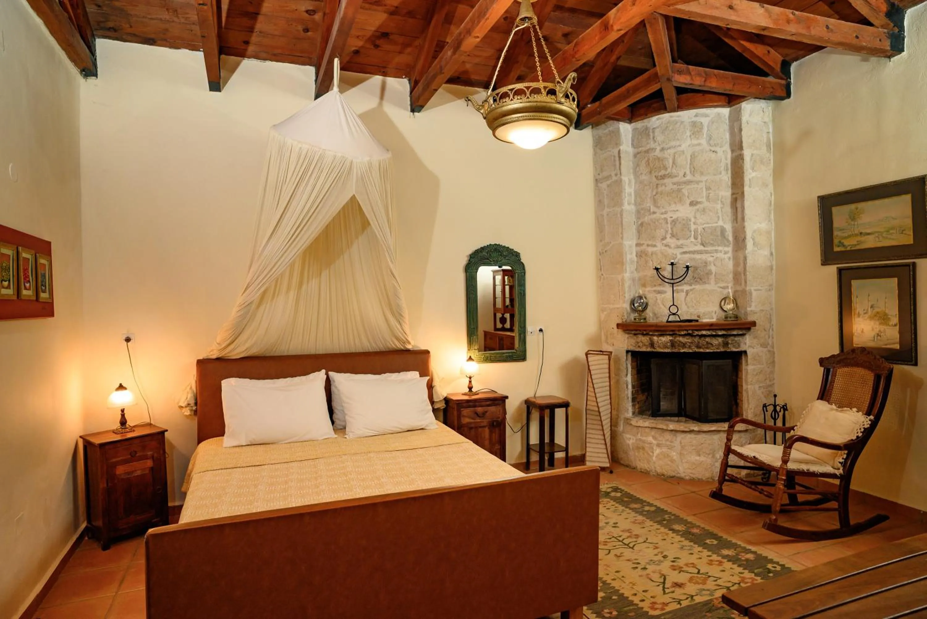 Bed in Troullos Traditional Homes