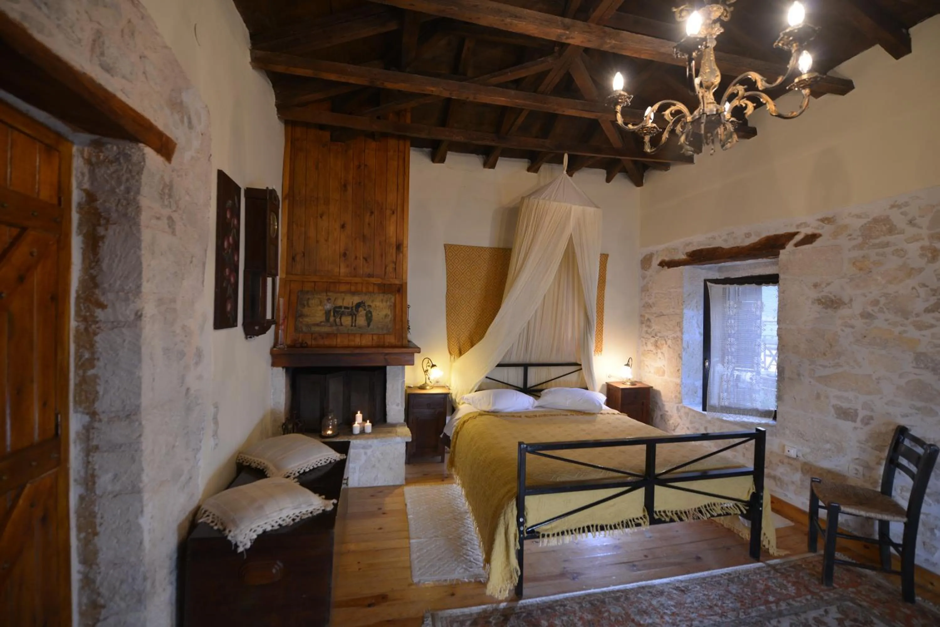 Bed in Troullos Traditional Homes