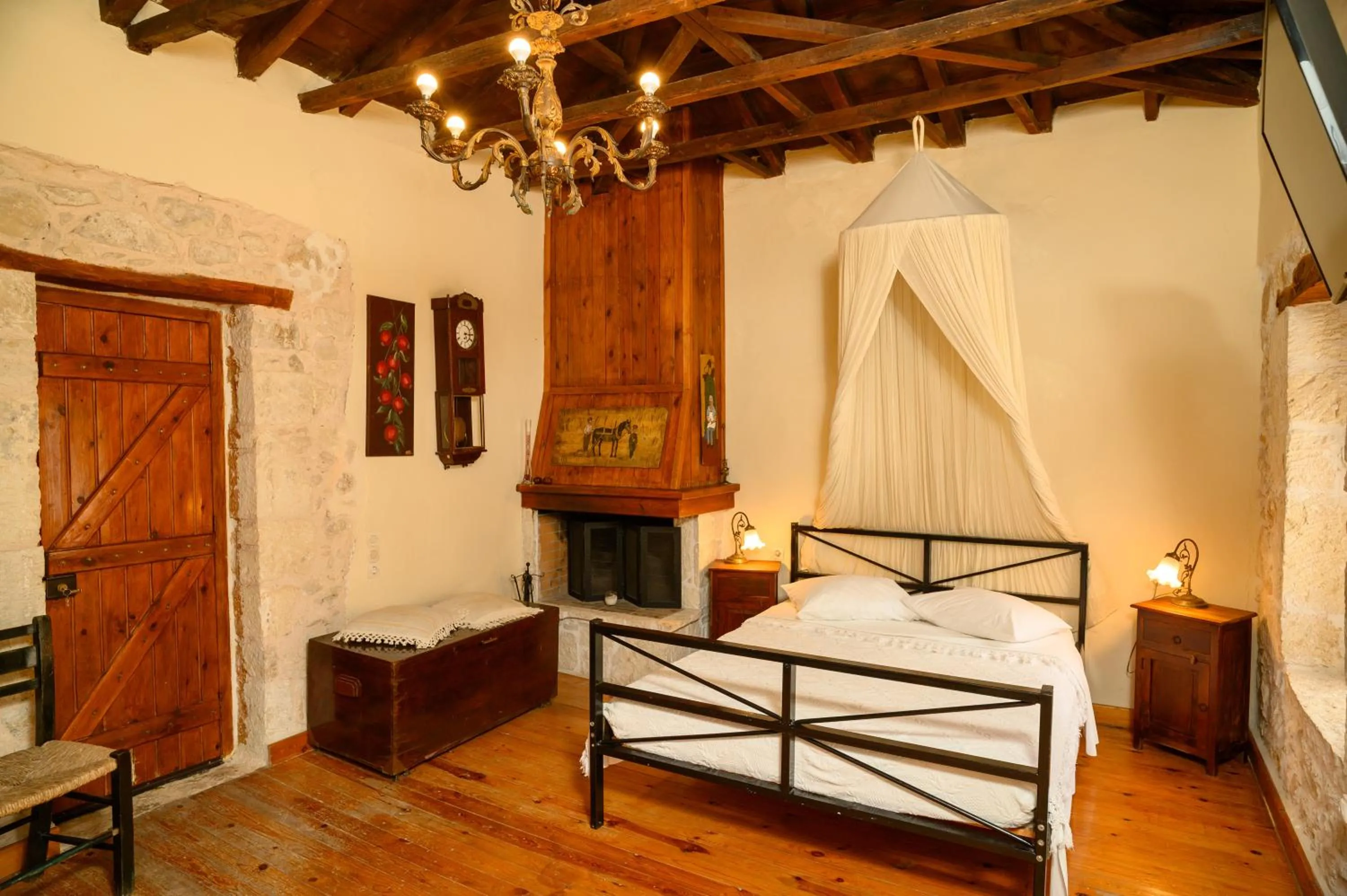 Bed in Troullos Traditional Homes