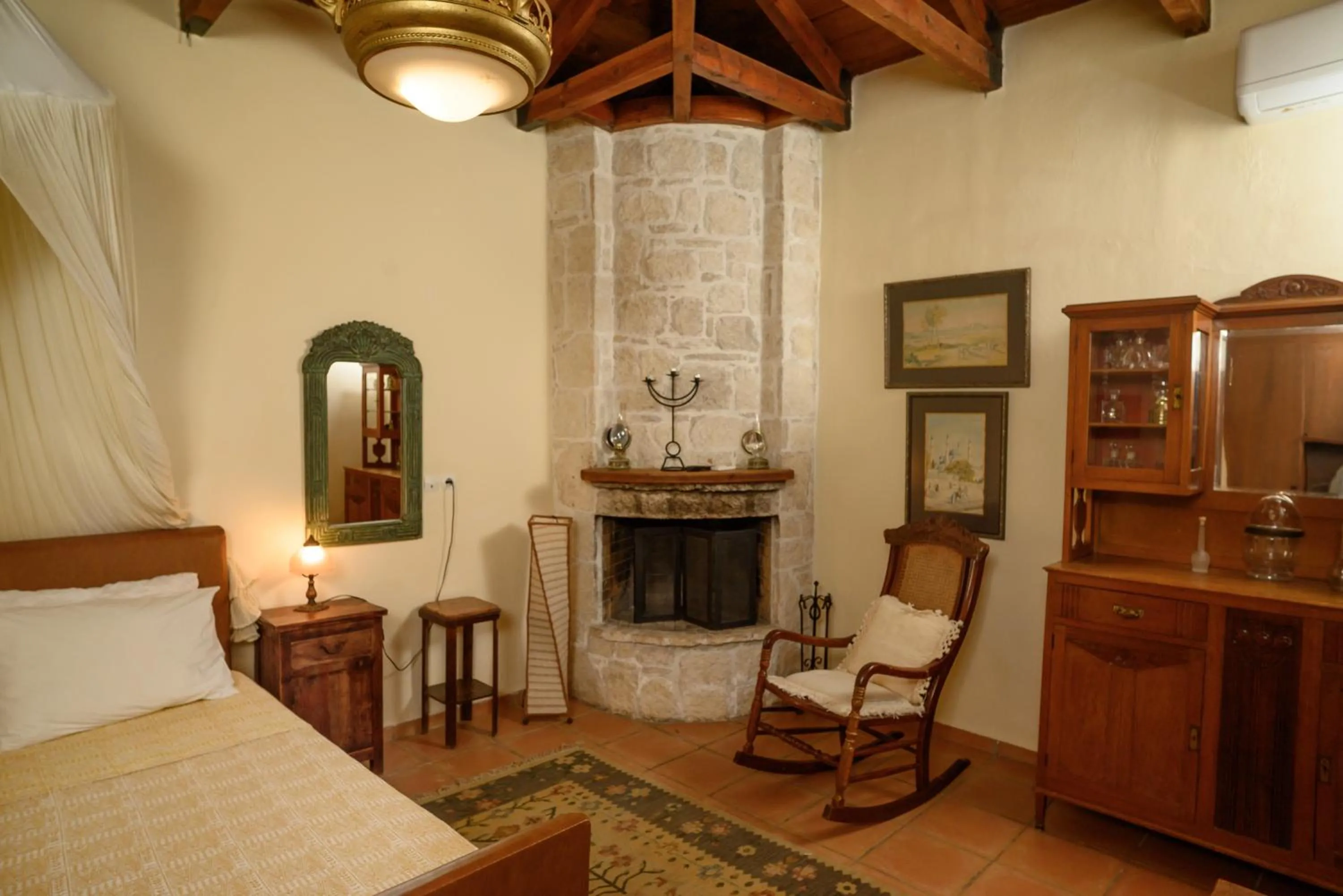 Bed in Troullos Traditional Homes