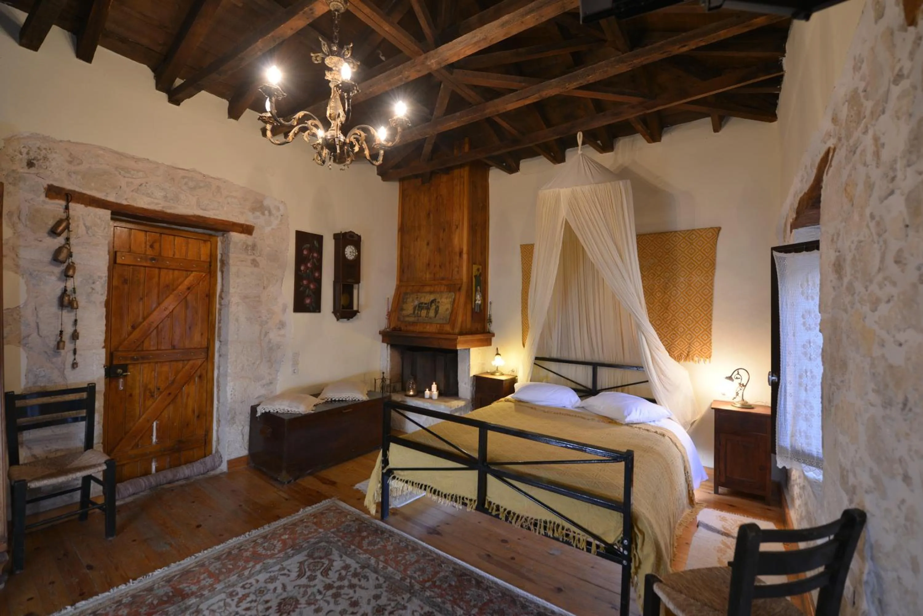 Bed in Troullos Traditional Homes