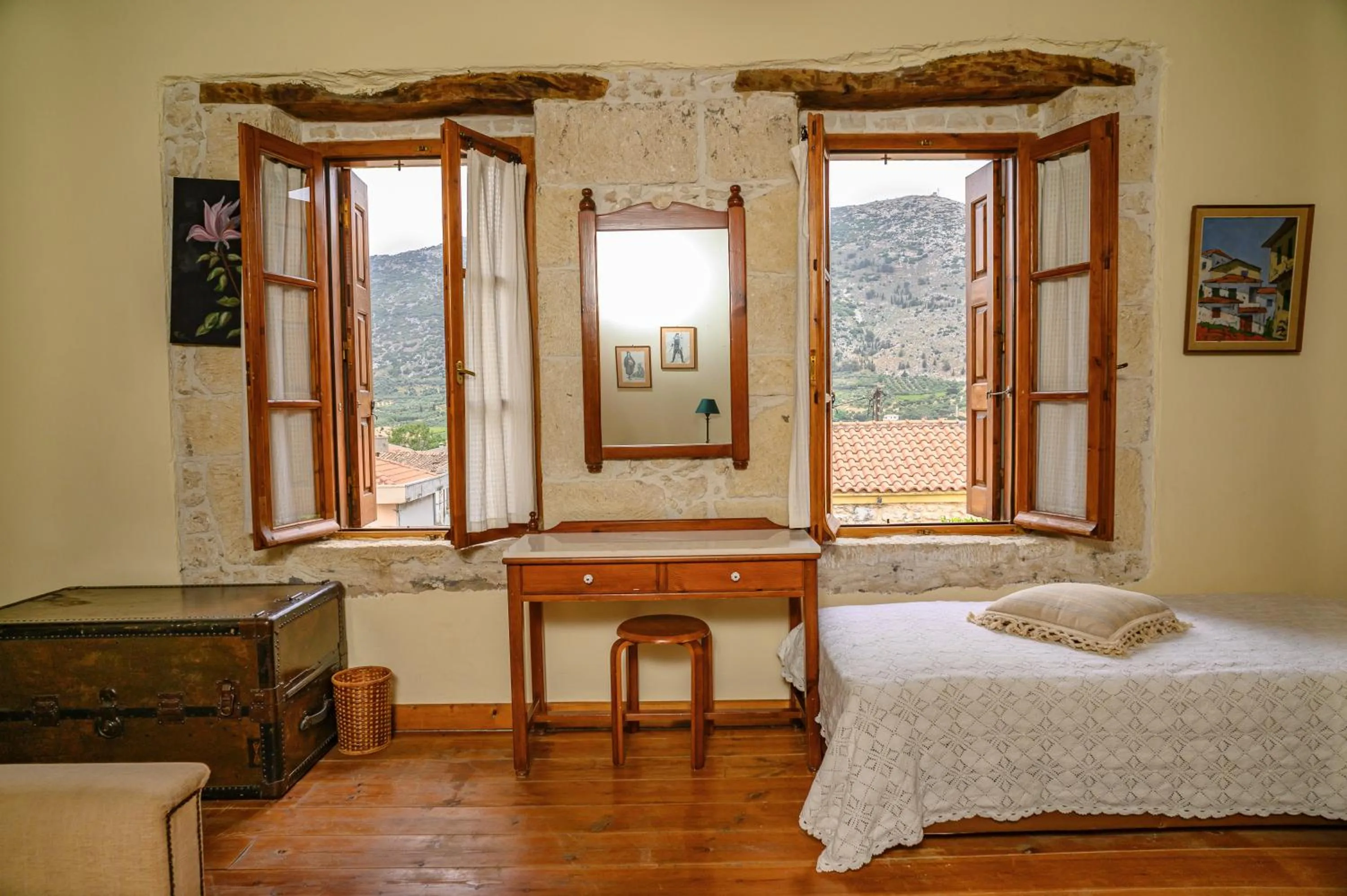 Bed in Troullos Traditional Homes