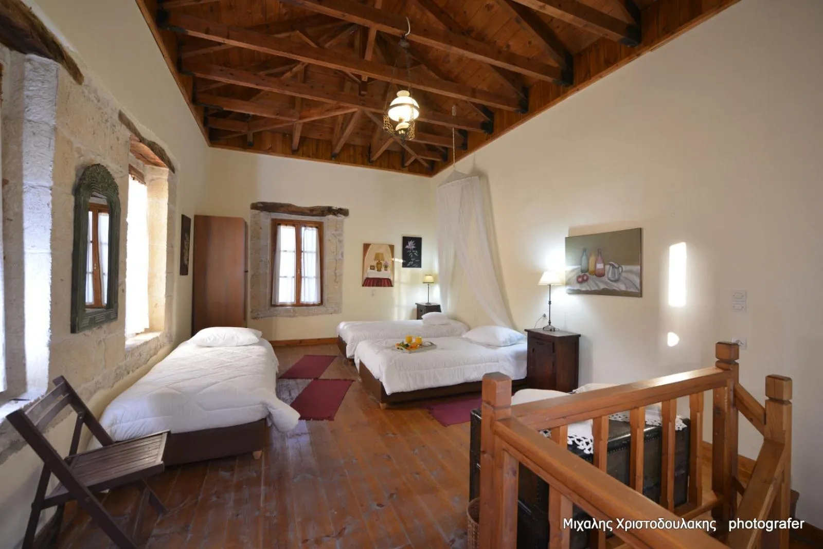 Bed in Troullos Traditional Homes