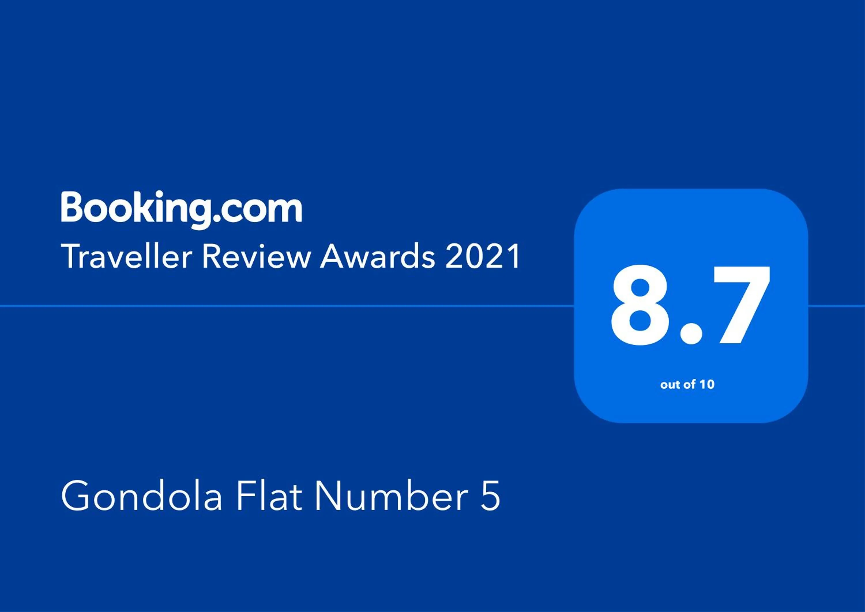 Certificate/Award in Gondola Flat Number 5